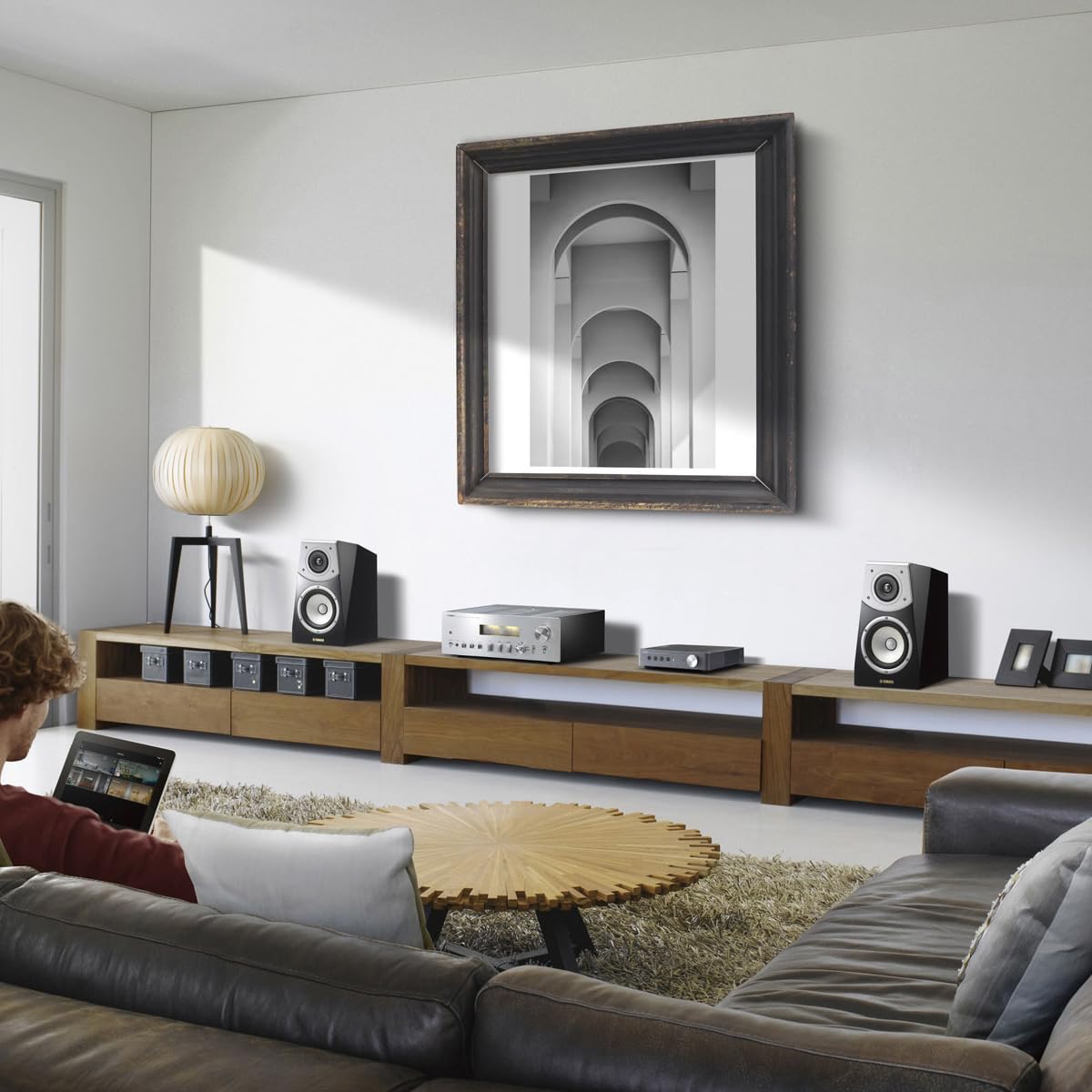 YAMAHA WXC-50 MusicCast Wireless Streaming Preamplifier (Dark Silver)