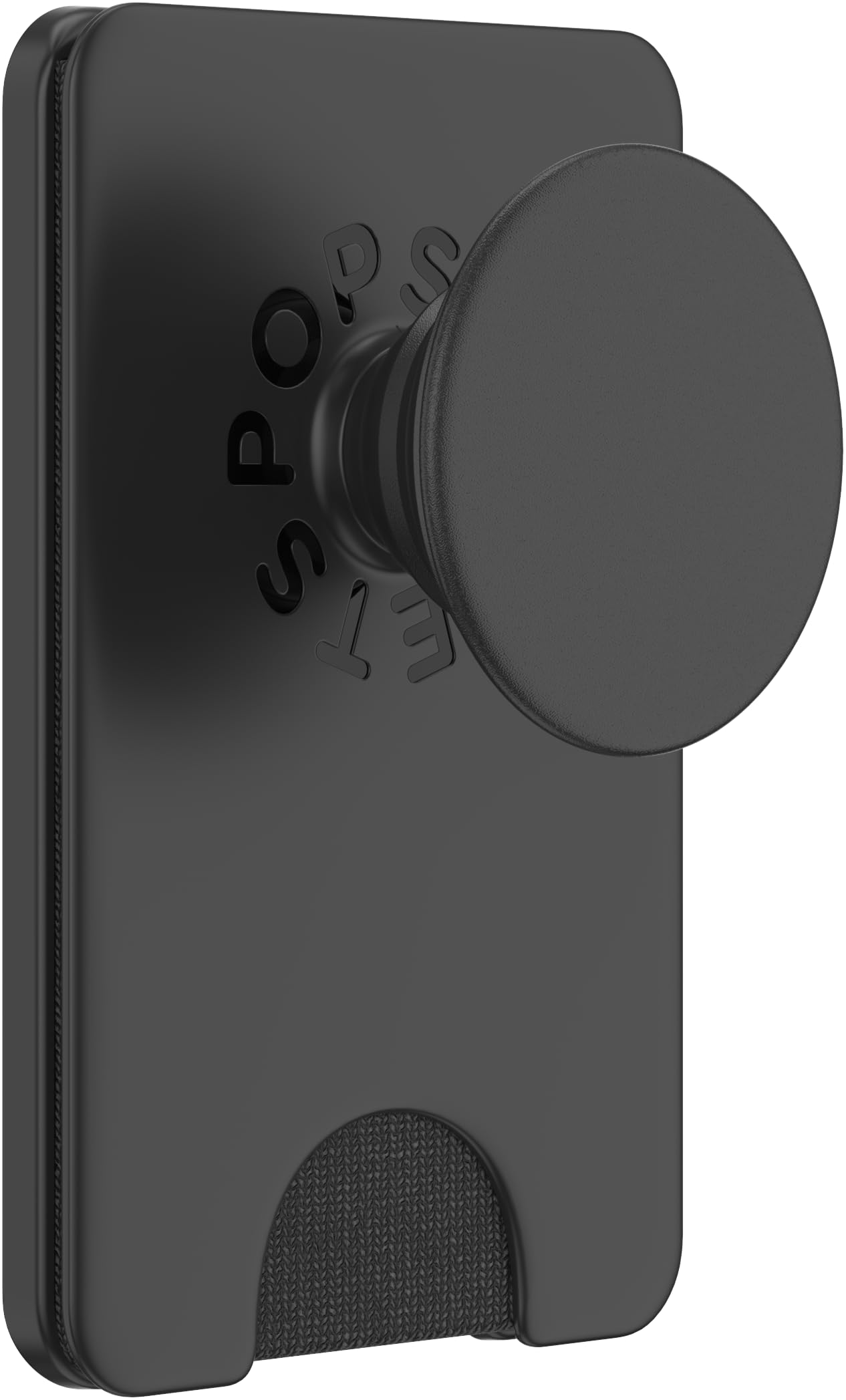 PopSockets Phone Wallet with Expanding Grip and Adapter Ring for MagSafe®, Phone Card Holder, Wireless Charging Compatible, Wallet Compatible with MagSafe® - Black