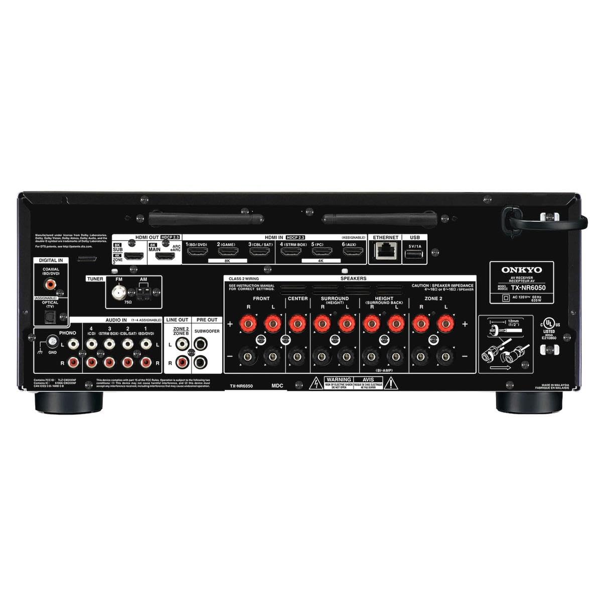 Onkyo TX-NR6050 7.2-Channel 8K Network AV Receiver