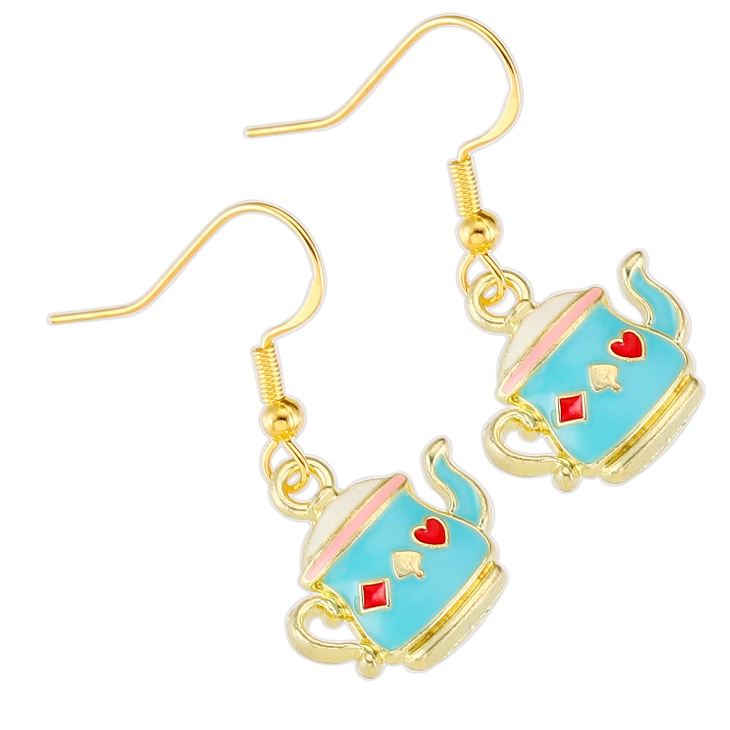Teapot Themed Gifts For Women Earrings Wonder Land Mini Tea Pot Ornament Bubble Tea Pot Green Teapot Earrings