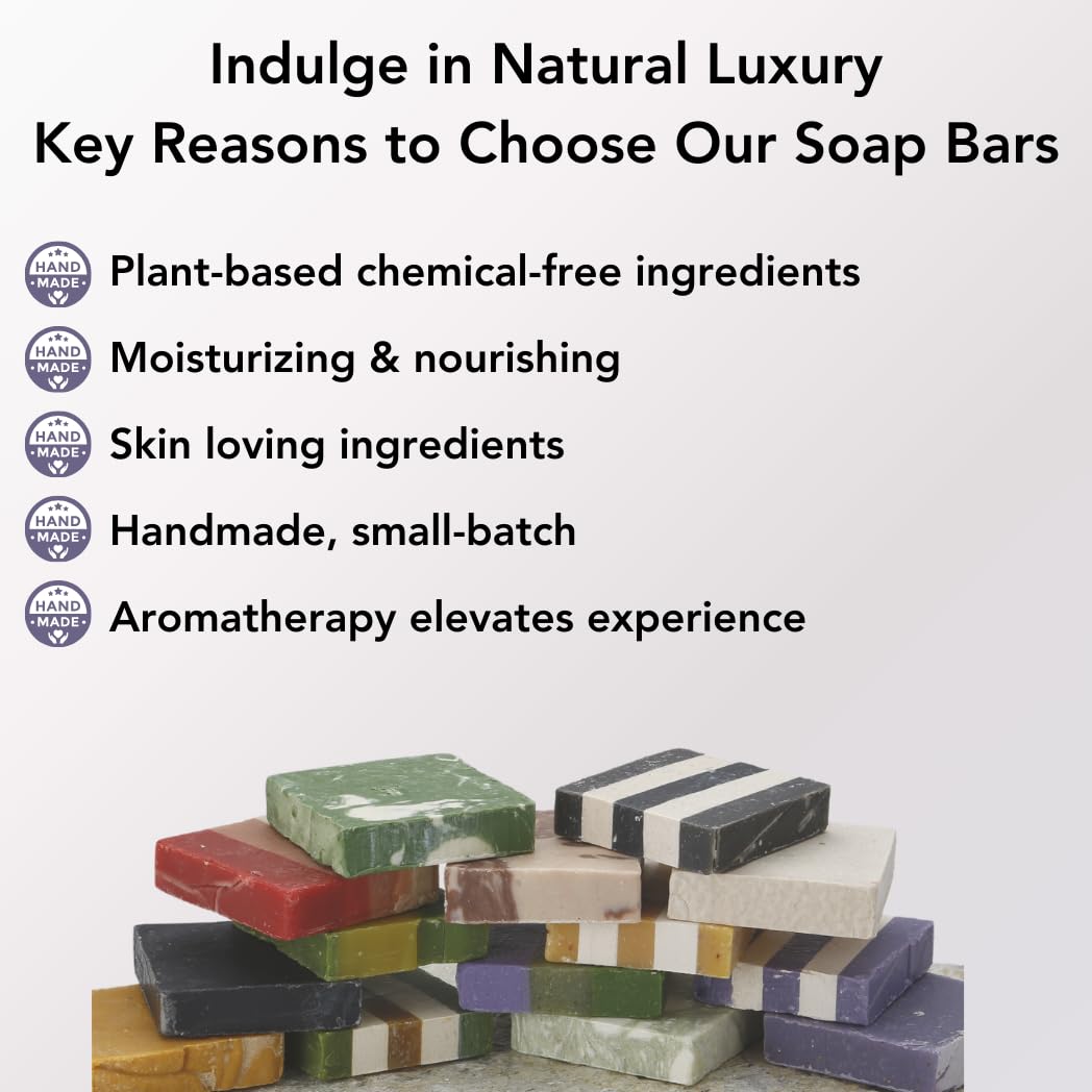 Sumbody Heavenly Hydration Handmade Bar Soaps for Face and Body, Moisturizing for Dry Skin Relief, Premium Essential Oils, Luxurious Lather, Gift Set, 6 Pack
