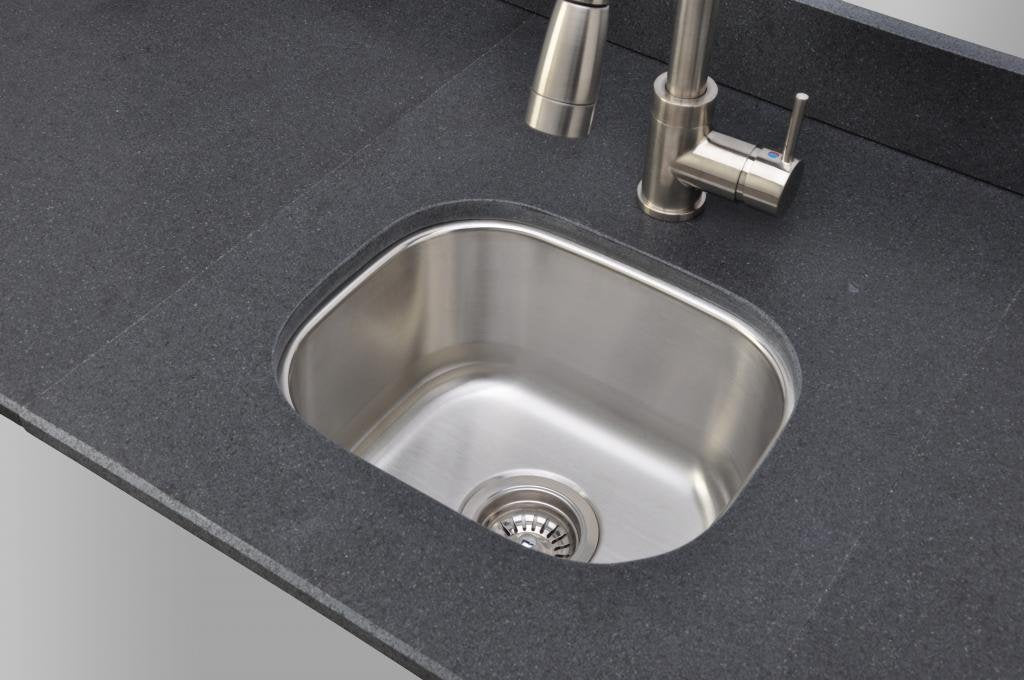 Wells 18 Gauge Single Bowl Undermount Stainless Steel Bar Sink Package