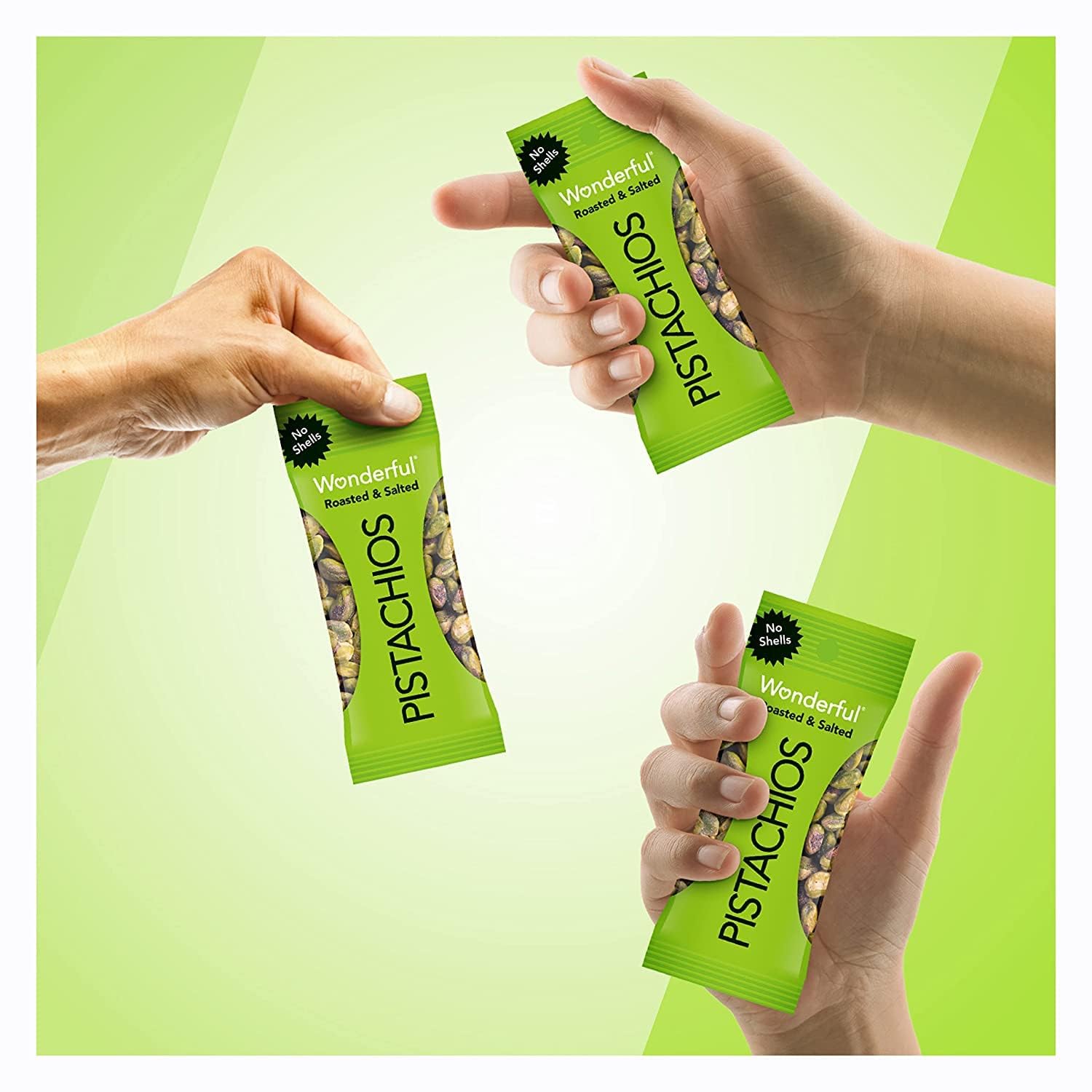 Wonderful Pistachios No Shells, Roasted & Salted Nuts, 0.75 Ounce Bag (Pack of 9), Protein Snacks, Gluten Free, On-the-Go, Individually Wrapped Healthy Snacks