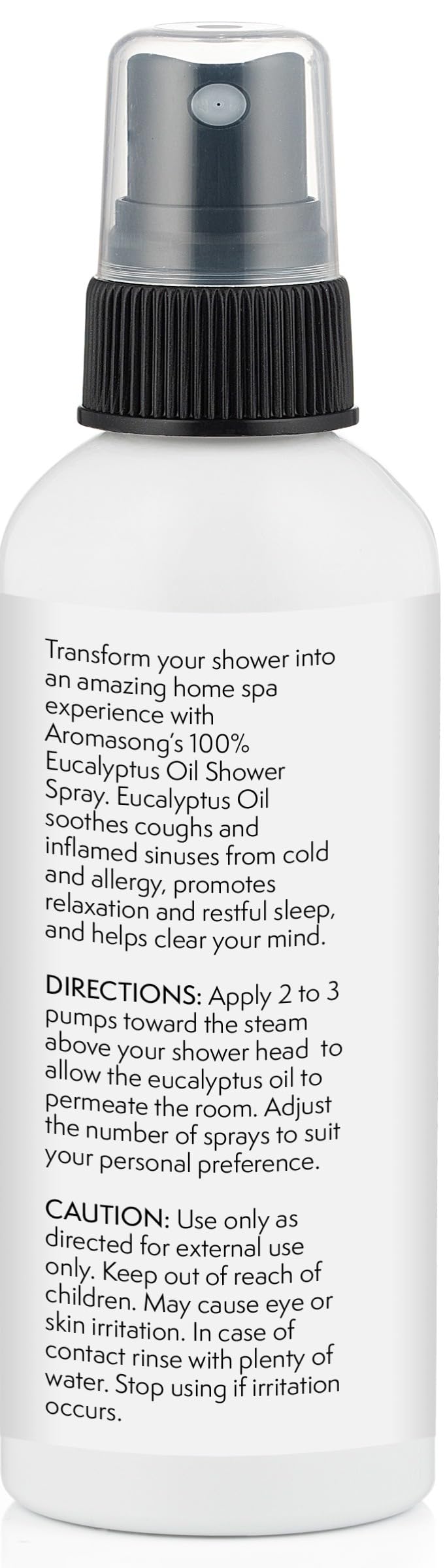 Aromasong Eucalyptus Shower Spray Aromatherapy, 100% Natural Eucalyptus Spray for Shower – Made in USA, Pure Essential Oil Mist for Sinus Relief & Spa-Like Steam, 4 fl oz | 2-Pack |
