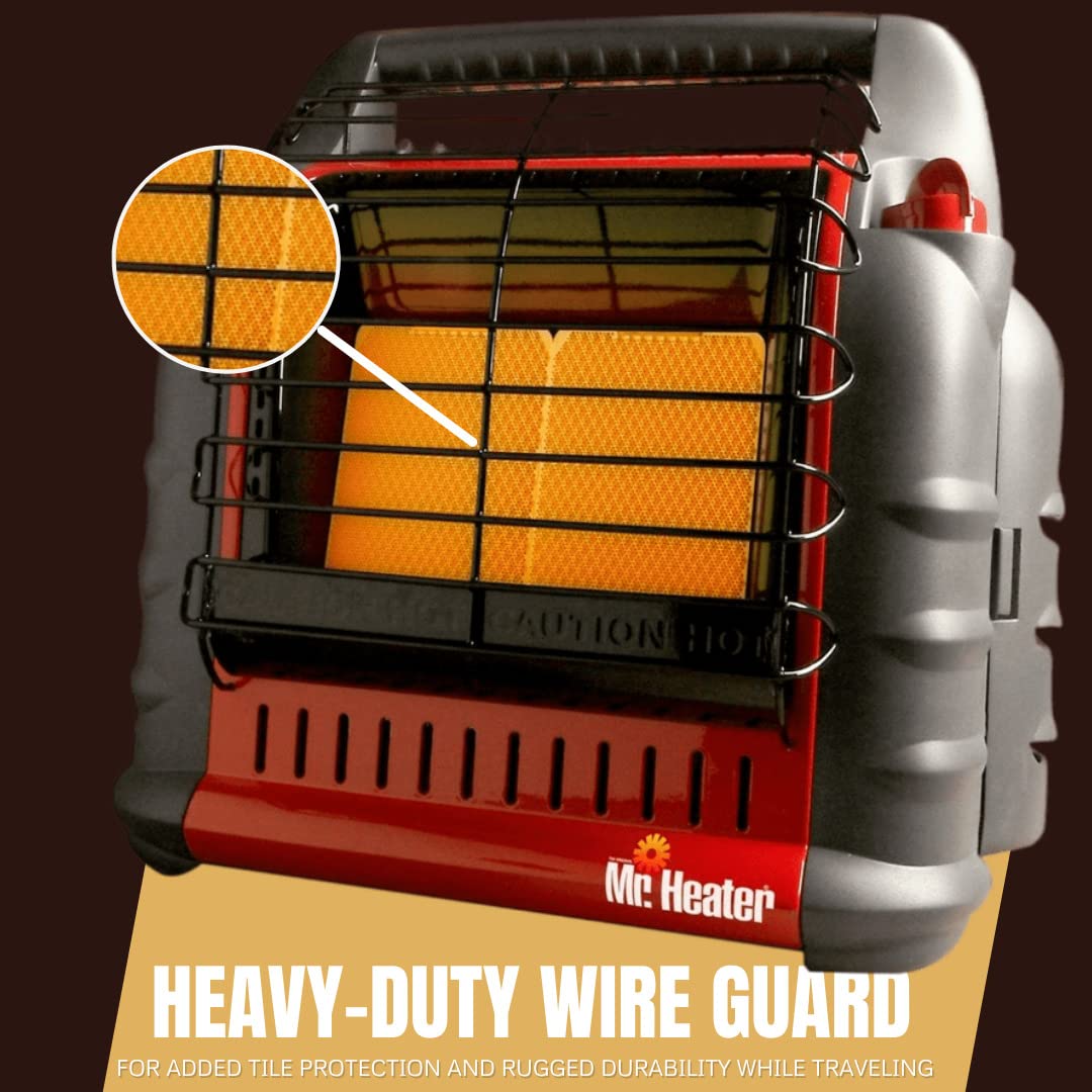 Mr. Heater Portable Big Buddy Propane Heater with 10-Feet Propane Hose Assembly and Propane Tank Refill Adapter Bundle - Propane Heater for Outdoor & Indoor use - 4,000, 9,000 or 18,000 BTU (3 Items)