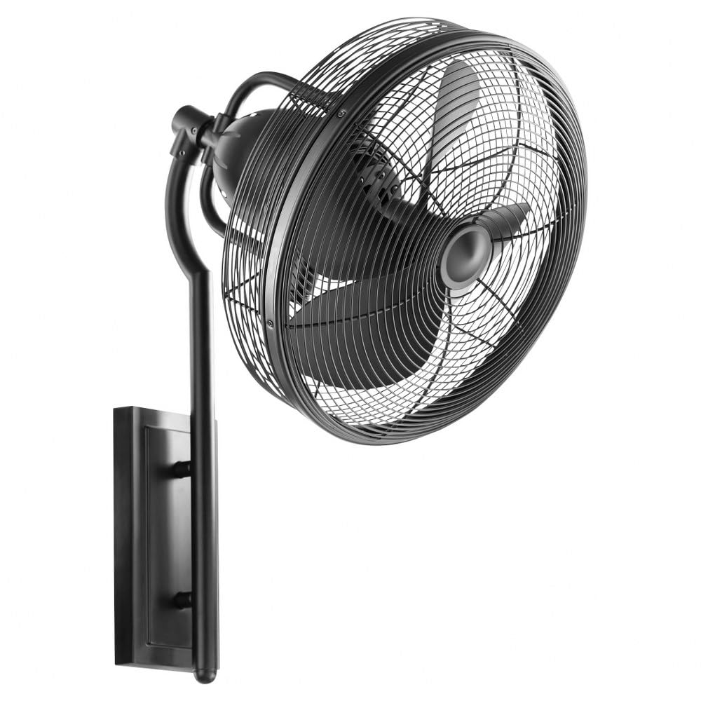 Quorum 92413-59 Veranda 13" Wall Fan, Matte Black