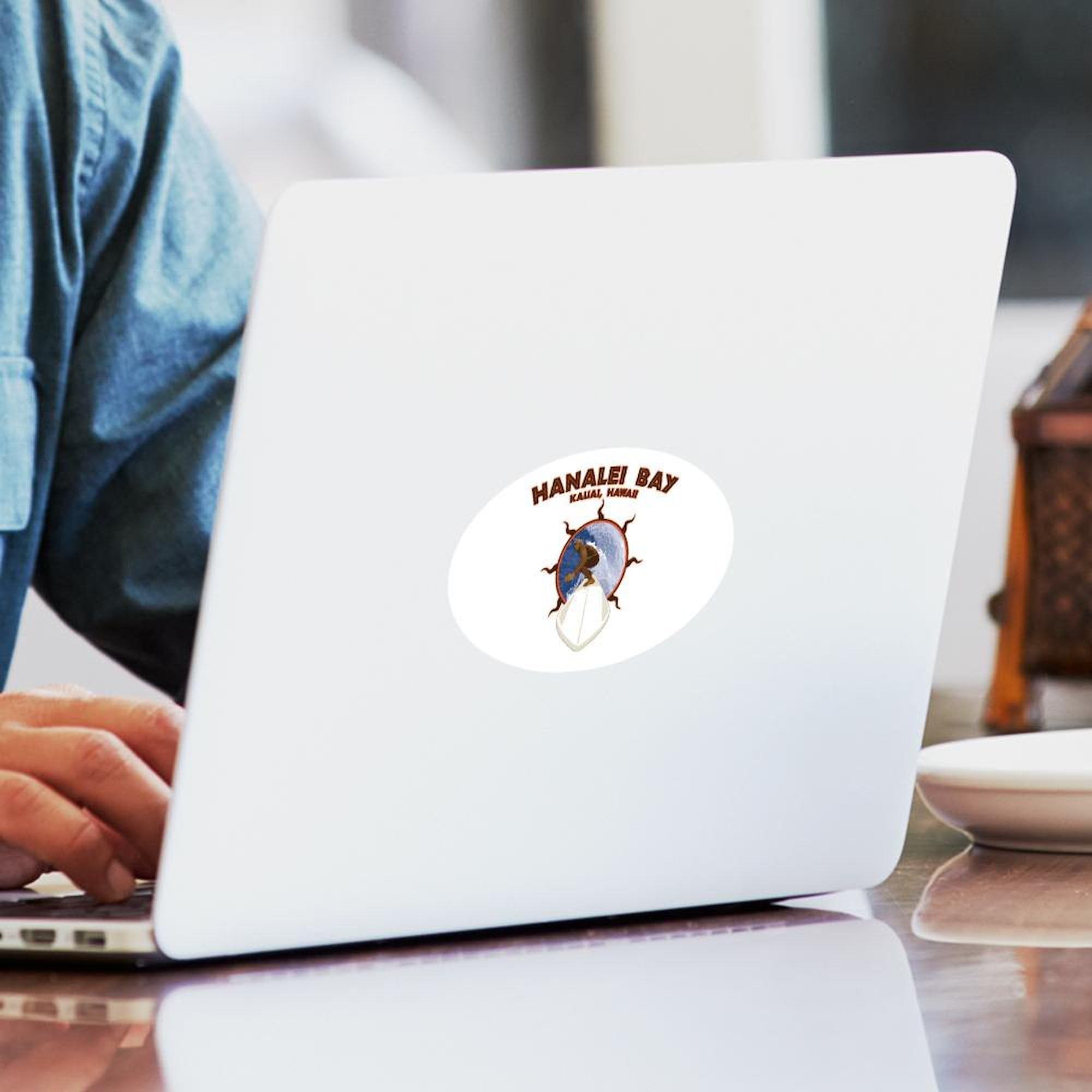 CafePress Hanalei Bay Hawaii Oval Sticker Oval Car Bumper Sticker