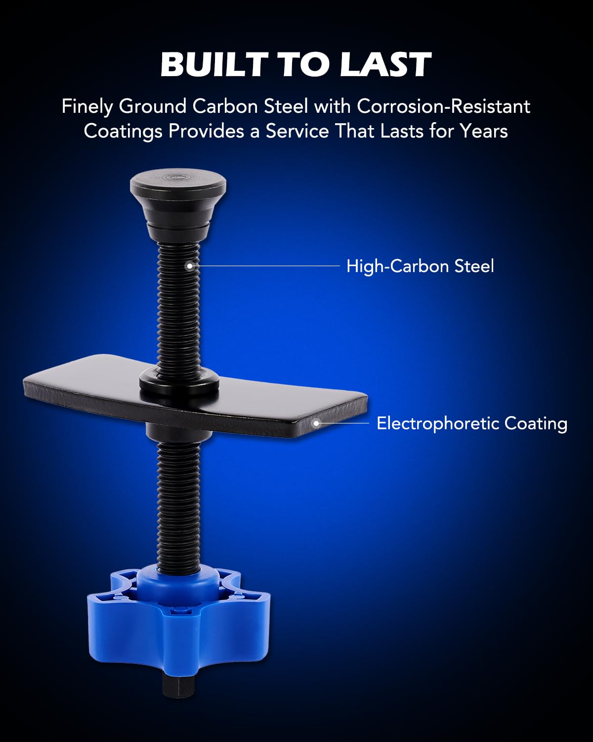 Orion Motor Tech Heavy Duty Brake Pad Spreader, Disc Brake Pad Tool Brake Piston Compressor Tool, Universal Brake Piston Tool with Solid Steel Swivel Joint for Car Light Truck with Caliper Hangers