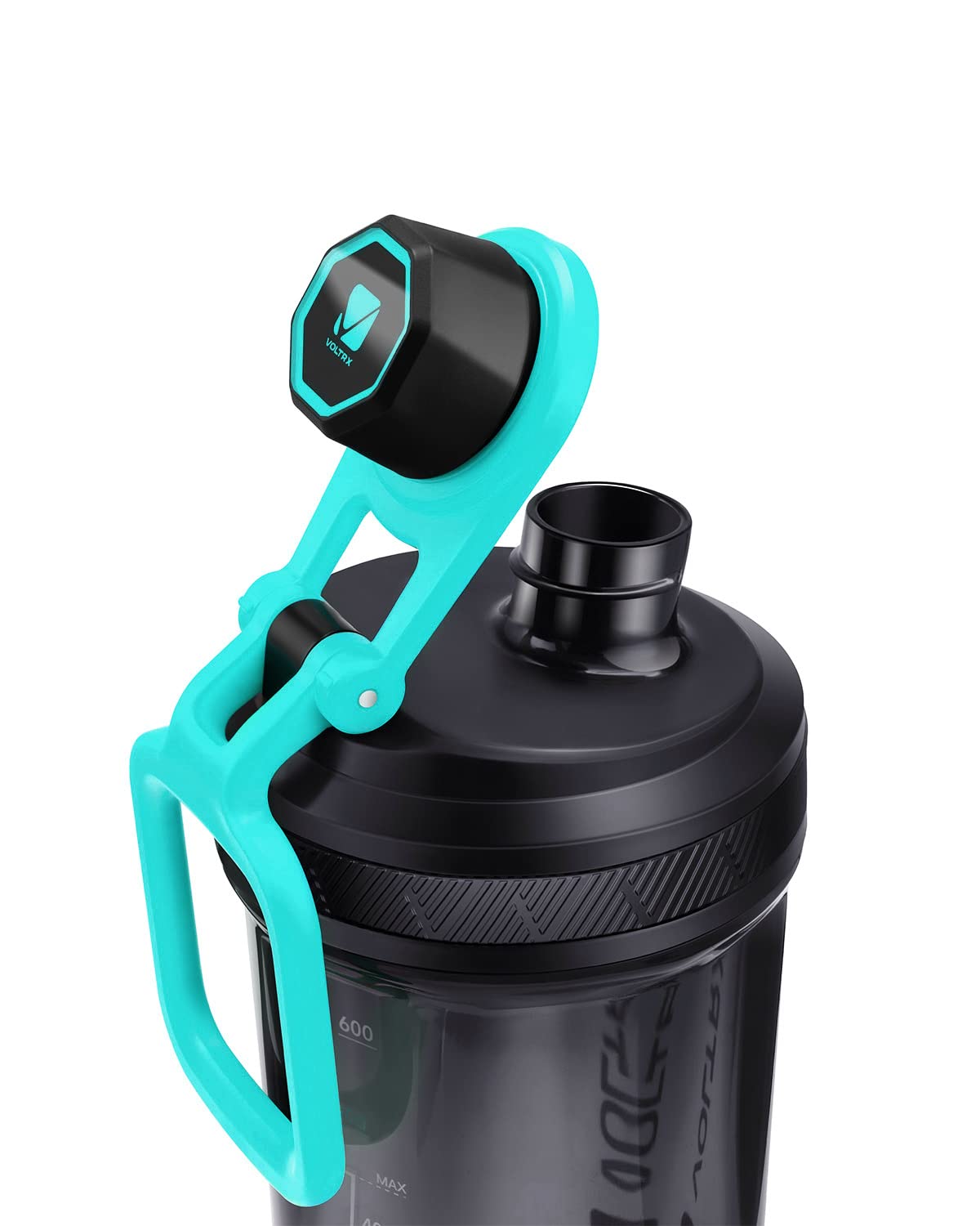 VOLTRX Shaker Bottle, Gallium USB C Rechargeable Electric Protein Mixer, Shaker Cups for Protein and Meal Replacement Shakes, BPA Free, Made with Tritan, 24oz