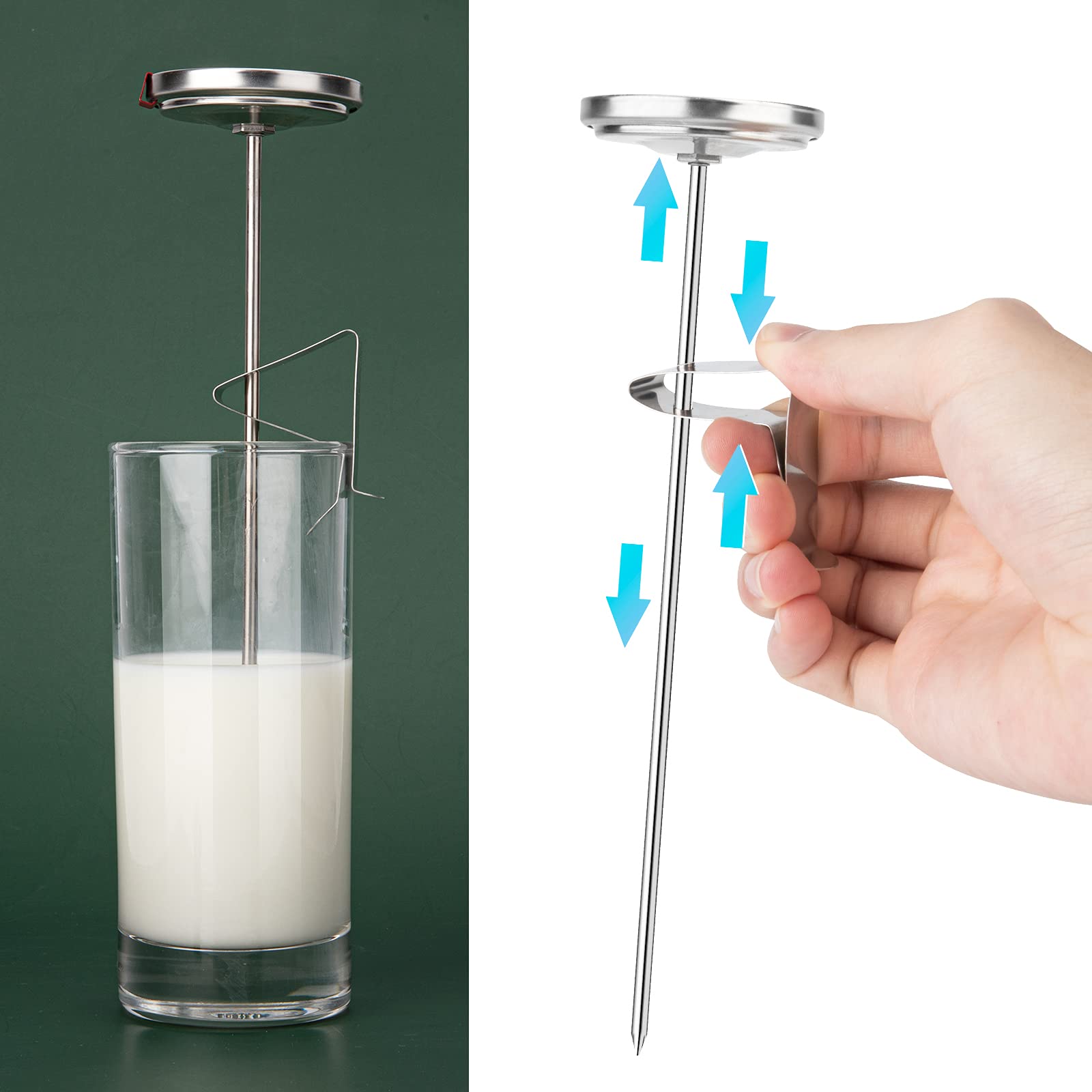 Candy Thermometer Cooking Thermometer with Instant Read Dial Meat Thermometer for Cooking Candy Deep Fry Oven by AikTryee