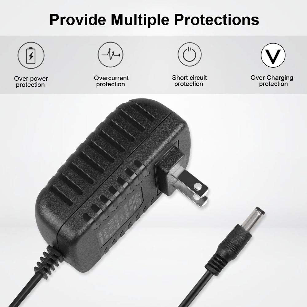 DC 5V 2A 2000mA Power Supply Cord Charger Multi Tips 10W AC Adapter with 8 Selectable Multiple Switching Connectors for TV Box LED Lights Strip Tablets Webcam Camera Speaker Router Transformer ect