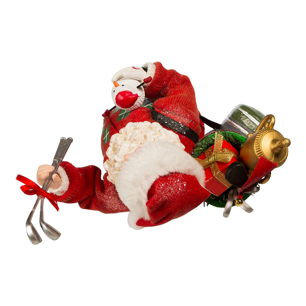 Kurt S. Adler 10.5-Inch Fabriché Golf Santa Table Piece