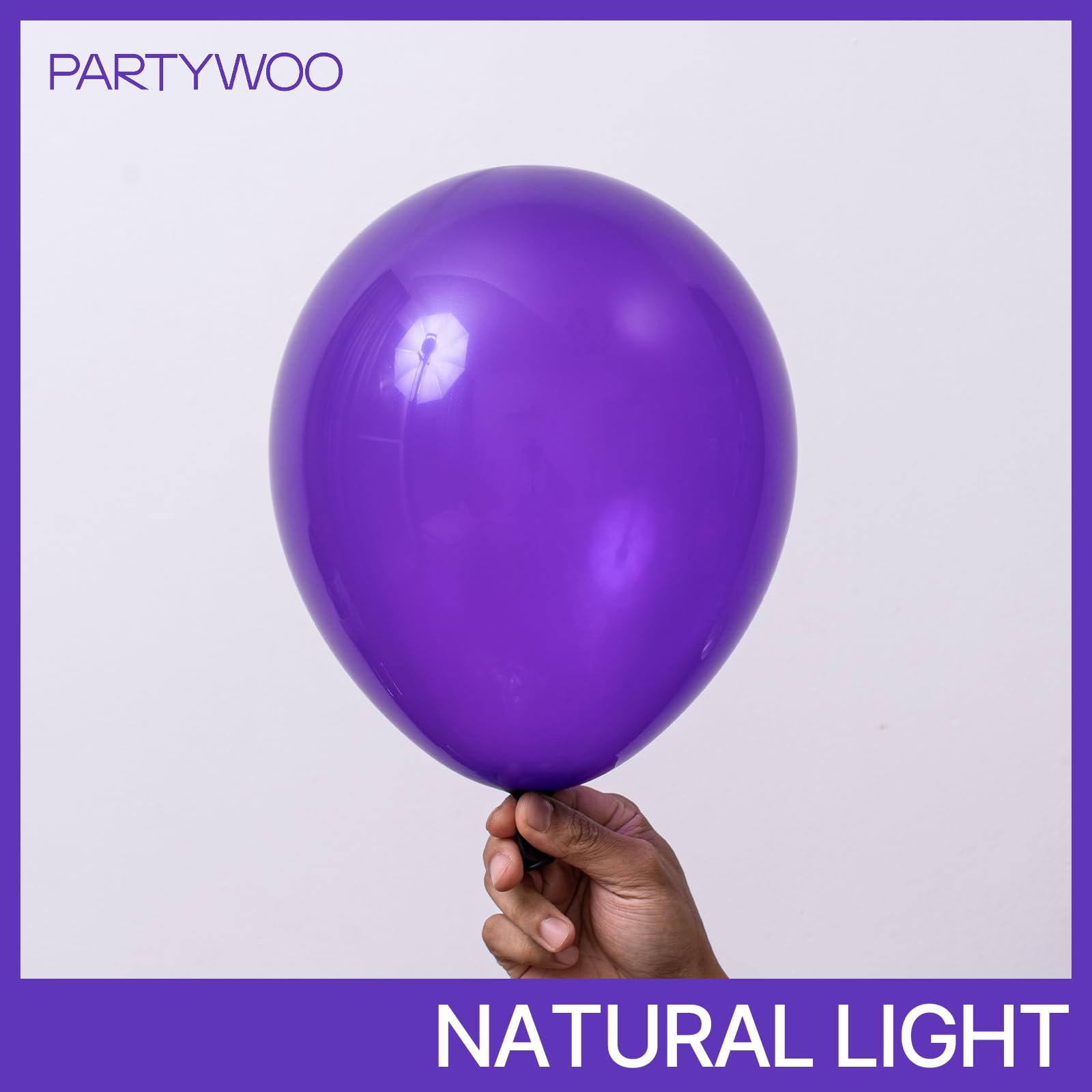 PartyWoo Dark Purple Balloons 110pcs Different Sizes 18 12 10 5 Inch Pack 22 Inch Purple Starburst Spike Star Explosion Foil Mylar Balloon Arch Kit for Birthday Wedding Party Decorations Purple-Y16