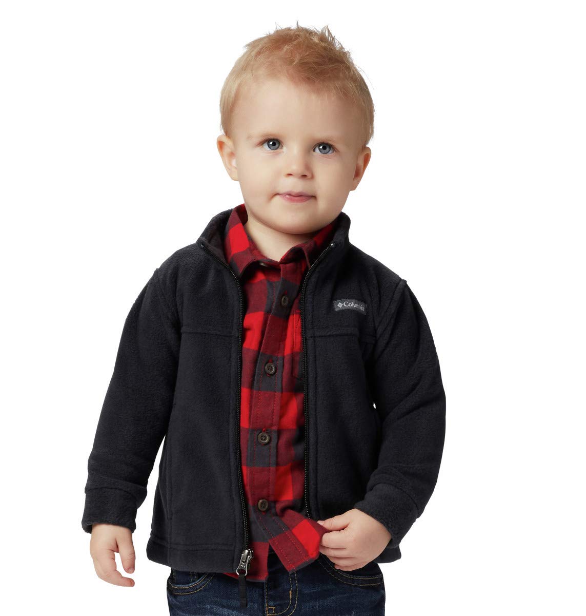 Columbia Youth Boys Steens Mt II Fleece, Black, Medium