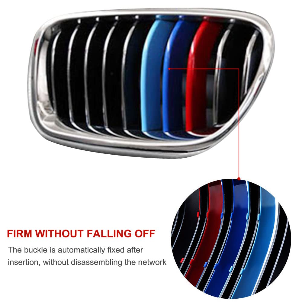 VaisbyTown Automotive Grille Inserts for BMW 5 Series Sedan G30 G31 G38 2017-2020 520i 530i 540i 550i 9 Beam,Front Grill Accessories M Color