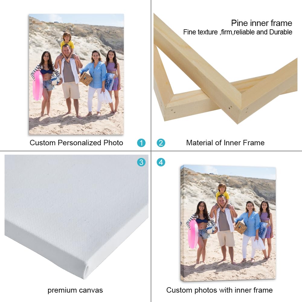 Custom Canvas Prints with Your Photos,Customized Poster Prints,Personalized Canvas Pictures Wall Art,Halloween and Christmas Gifts for Family and Friends (11''W X 14''H)