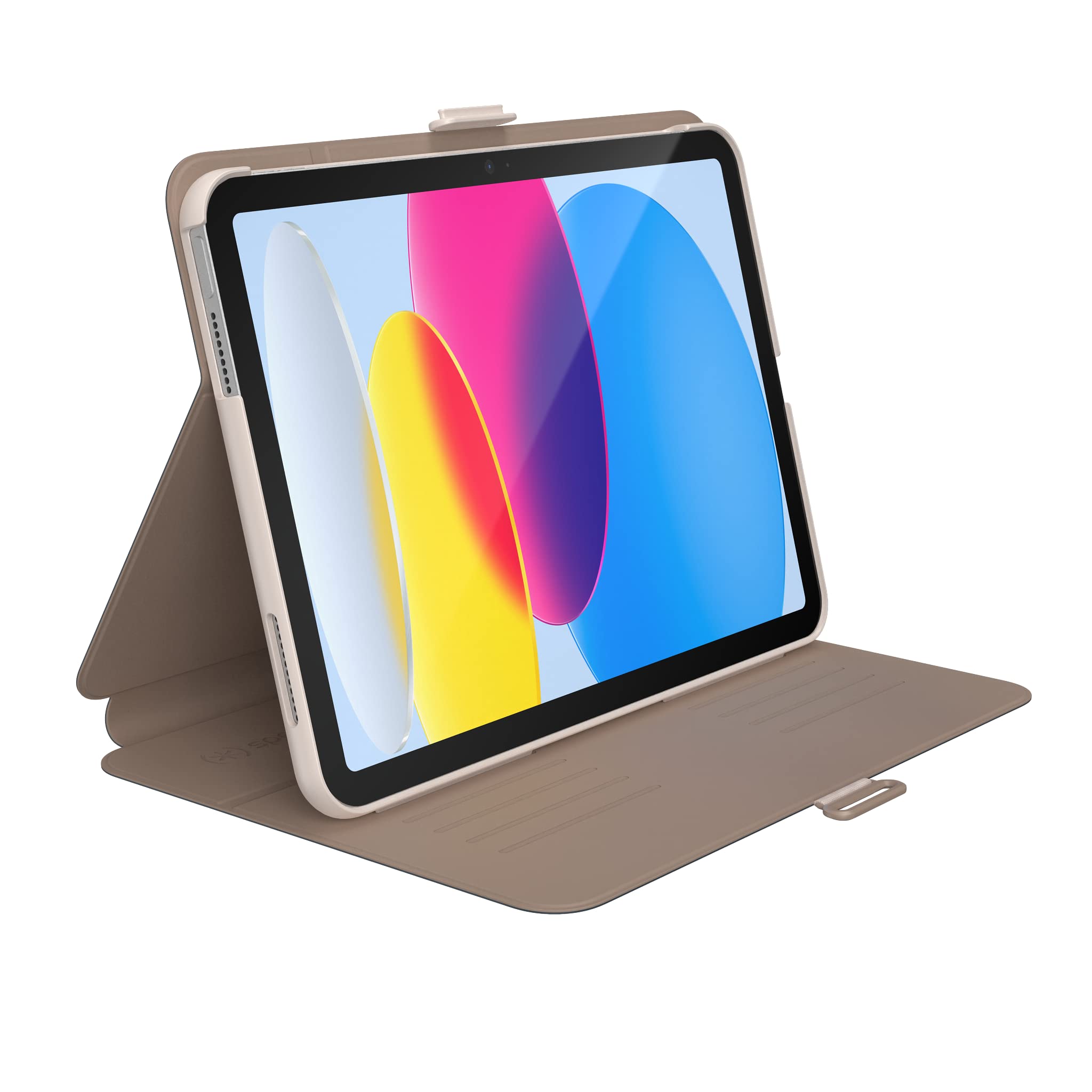 Speck Case for iPad Pro 10th Generation 10.9 Inch - Drop & Camera Protection, Slim Multi Range Stand, Apple Pencil Holder - Almond Milk/Mocha/Charcoal