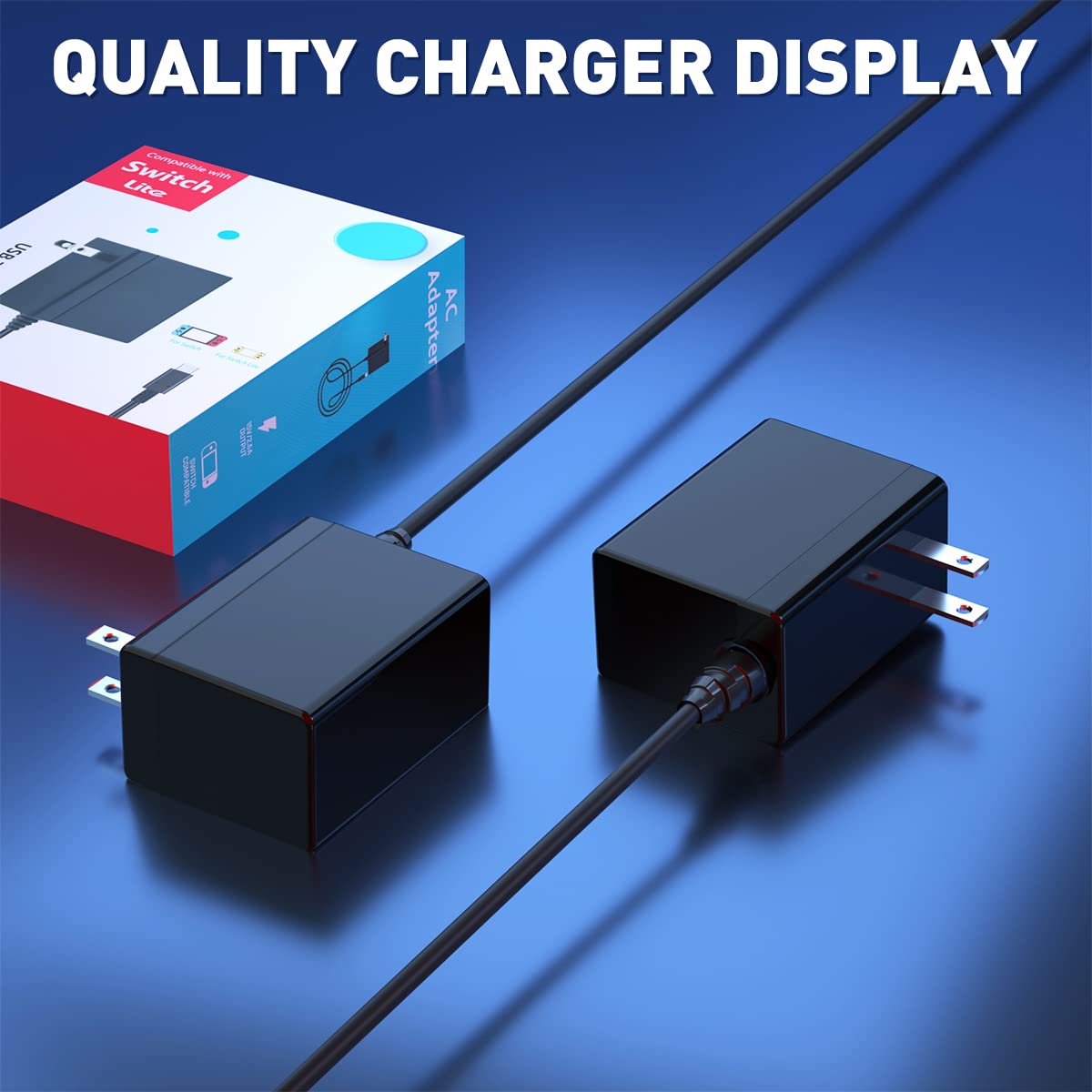 Charger for Nintendo Switch with 5FT Charging Cable, AC Power Supply Adapter for Nintendo Switch/LITE/OLED Work as Original Nintendo Charger, Support Switch TV Dock Mode Output 15V2.6A USB C Charger
