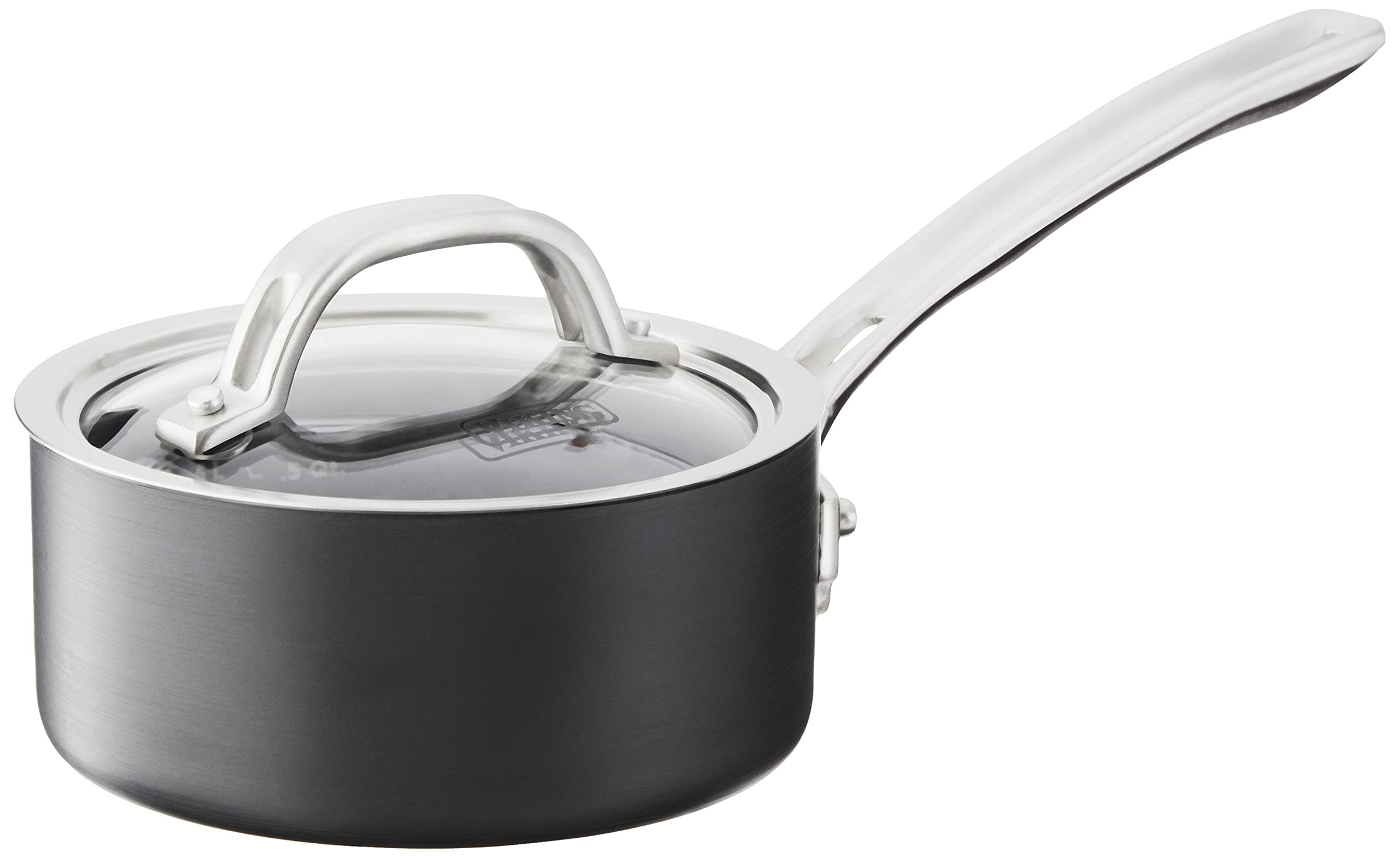 Viking Culinary Hard Anodized Nonstick Saucepan, 1 Quart, Includes Glass Lid, Oven and Dishwasher Safe, Works on Electronic, Ceramic, and Gas Cooktops