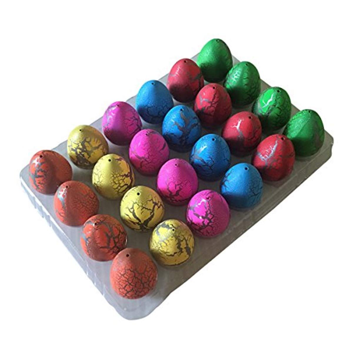 JoFAN 24 PCS Dinosaur Eggs That Hatch Growing Easter Eggs with Mini Toys Inside for Kids Boys Girls Easter Basket Stuffers Gifts Fillers Party Favors Supplies