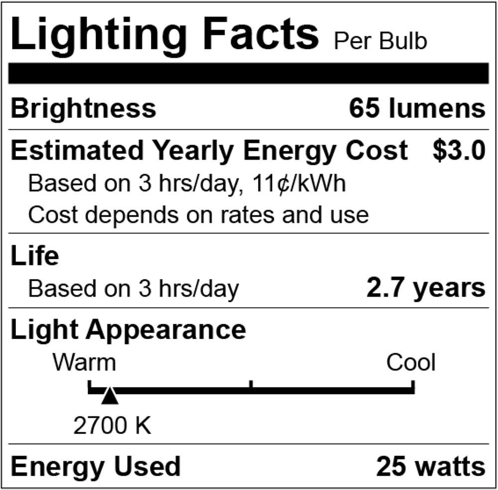 Edison Light Bulbs 25W - Thomas Edison Light Bulb Style - Incandescent Clear Glass Vintage Antique Bulb for Home Light Fixtures - Amber Warm 2700K - (6 Pack /110v)