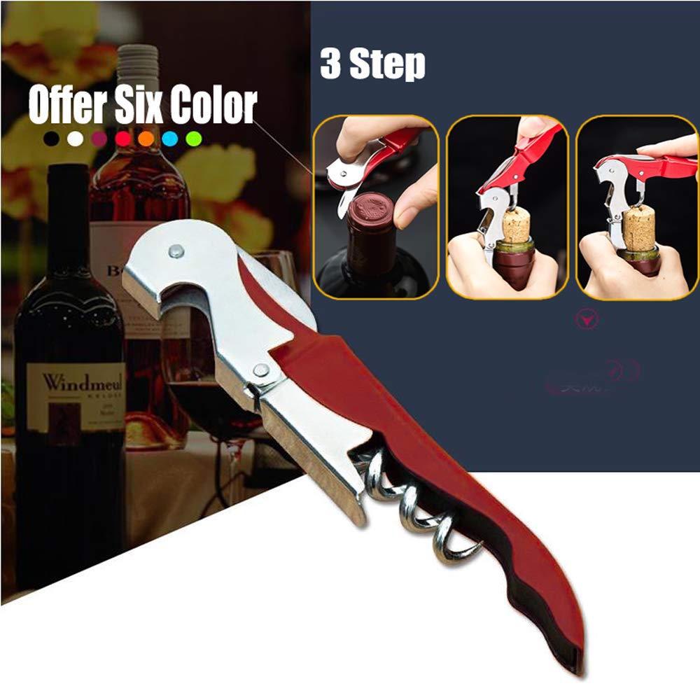 Professional Waiter Corkscrew Wine Openers Set (4 PCS),Upgraded with Heavy Duty Stainless Steel Hinges Wine Key for Restaurant Waiters, Sommelier, Bartenders