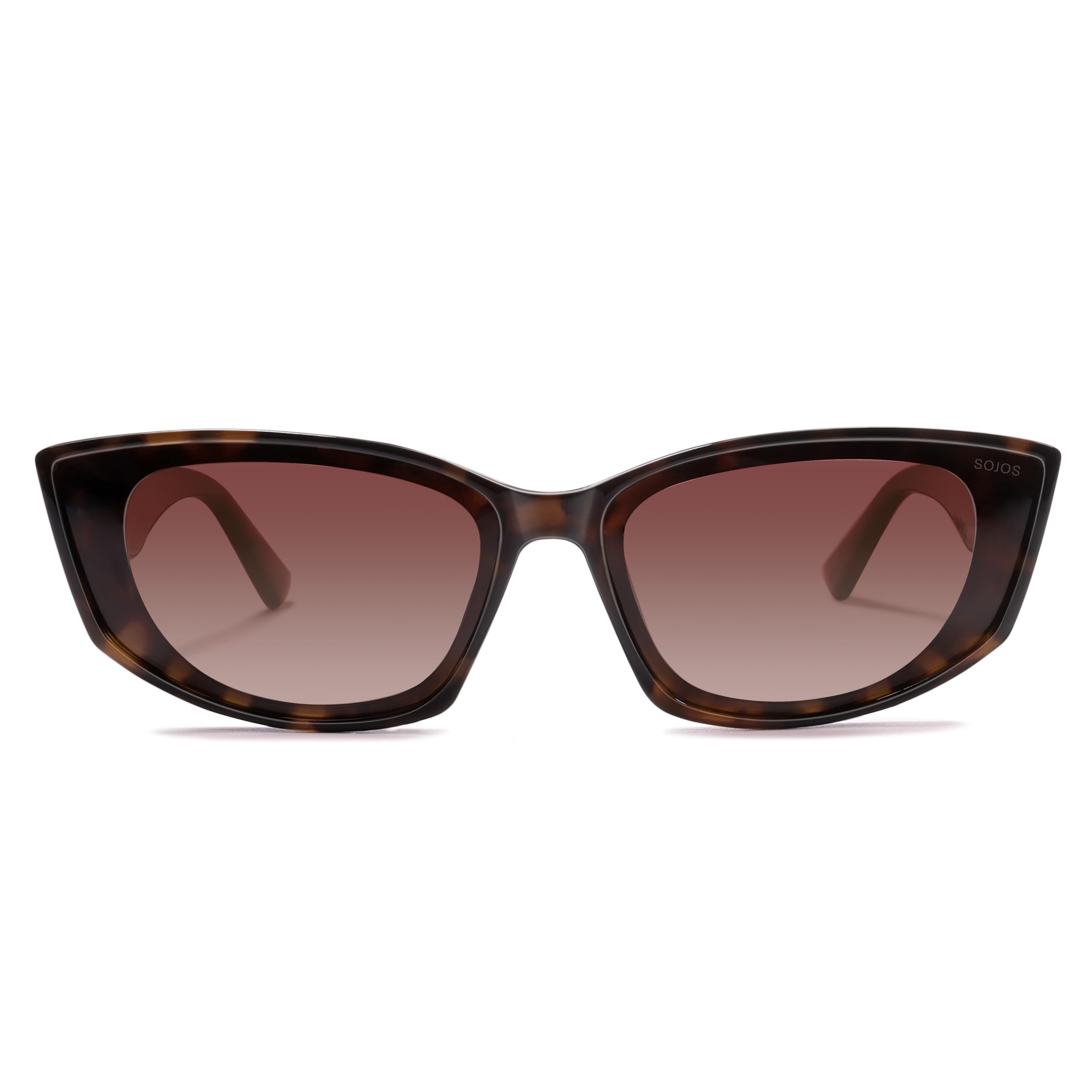SOJOS Retro Cat Eye Polarized Sunglasses for Women Designer Inspired Sunnies UV400 Protection SJ2607 Tortoise/Gradient Pink