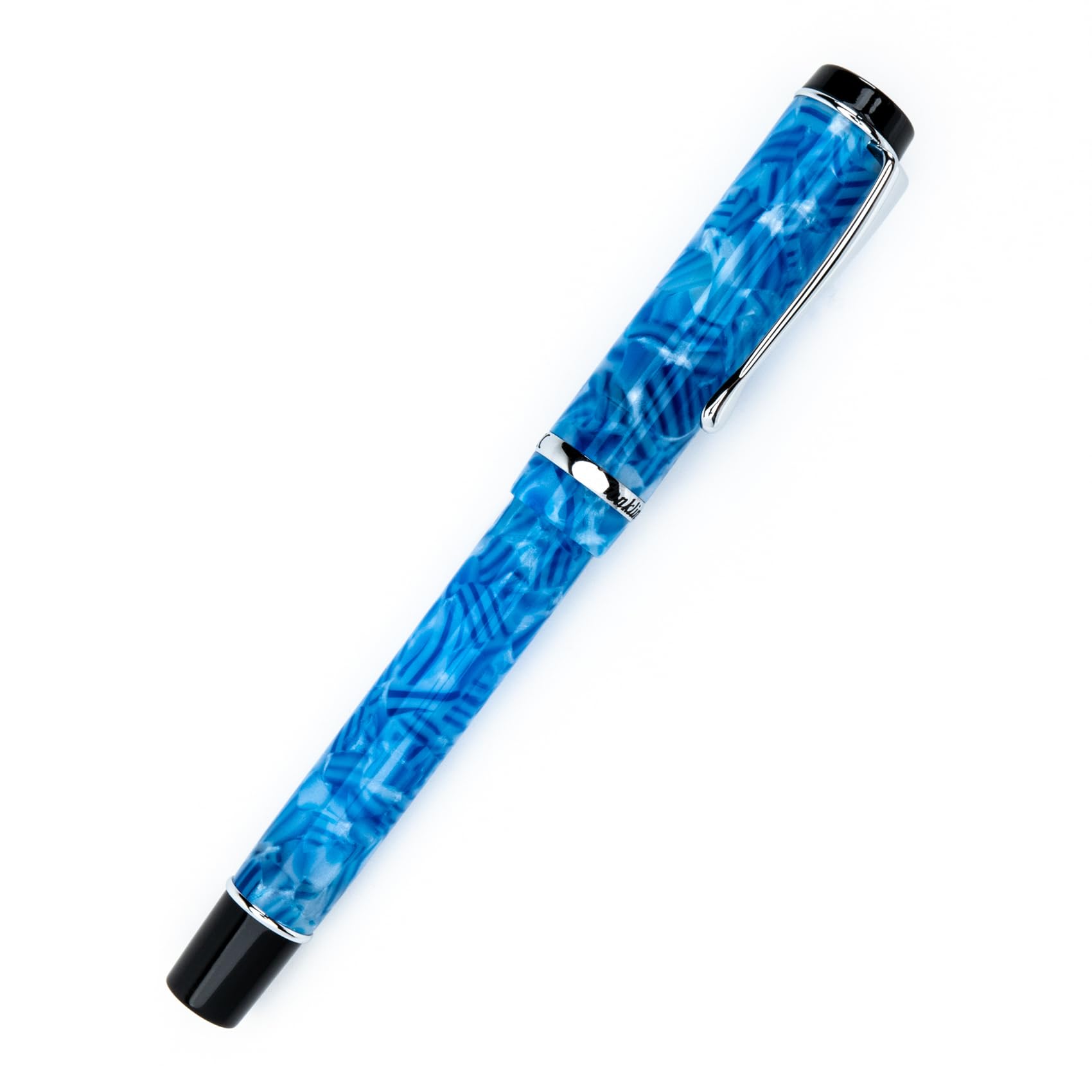 Conklin Duragraph Fountain Pen Ice Blue - Medium Nib, Timeless Writing Instrument with Cool Blue Finish
