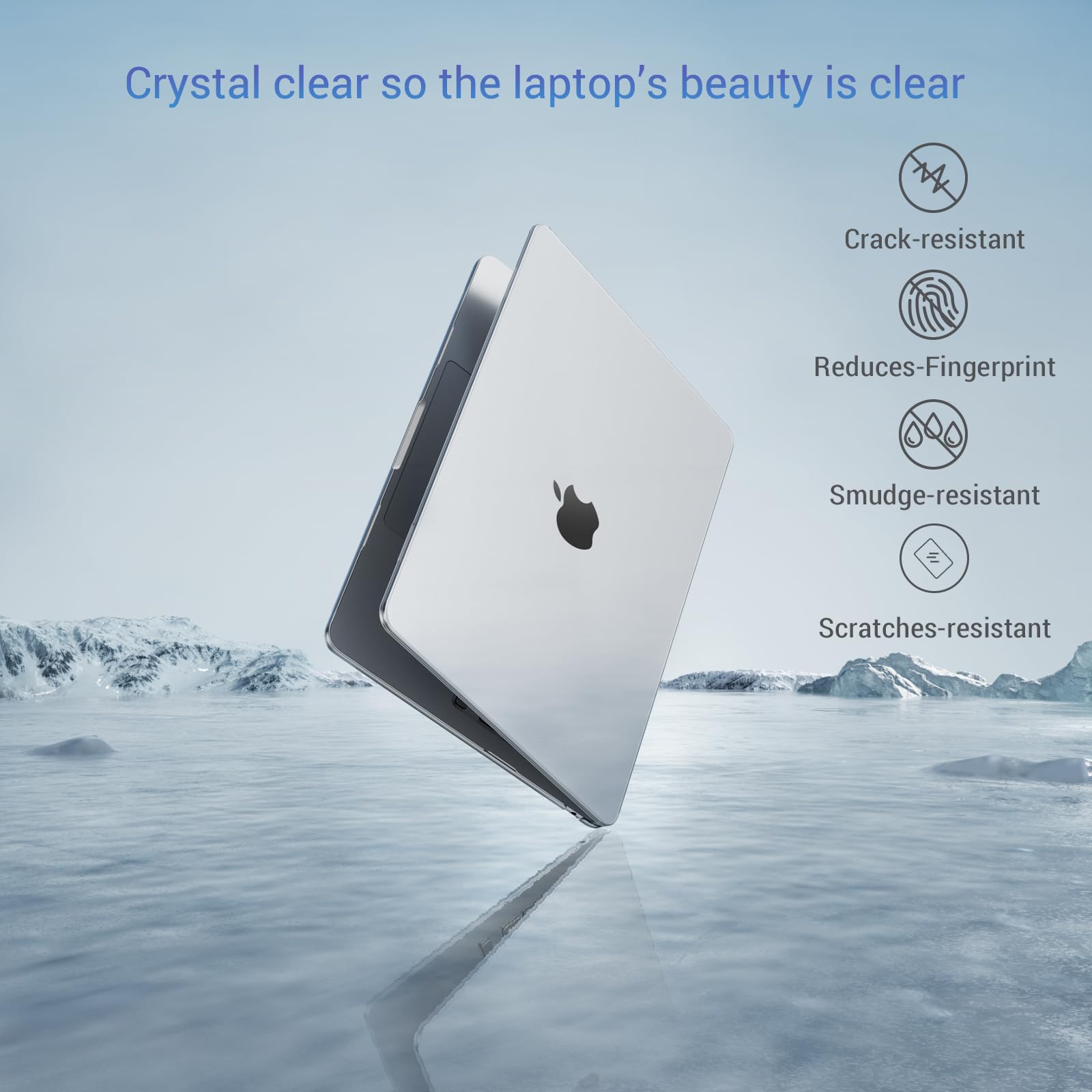 MOSISO Compatible with MacBook Air 13 inch Case M5 2026 M4 2025 M3 M2 2024-2022 A3449 A3240 A3113 A2681, Hard Shell&Keyboard Cover&Screen Film&Pouch for MacBook Air 13.6 inch Case, Crystal Clear