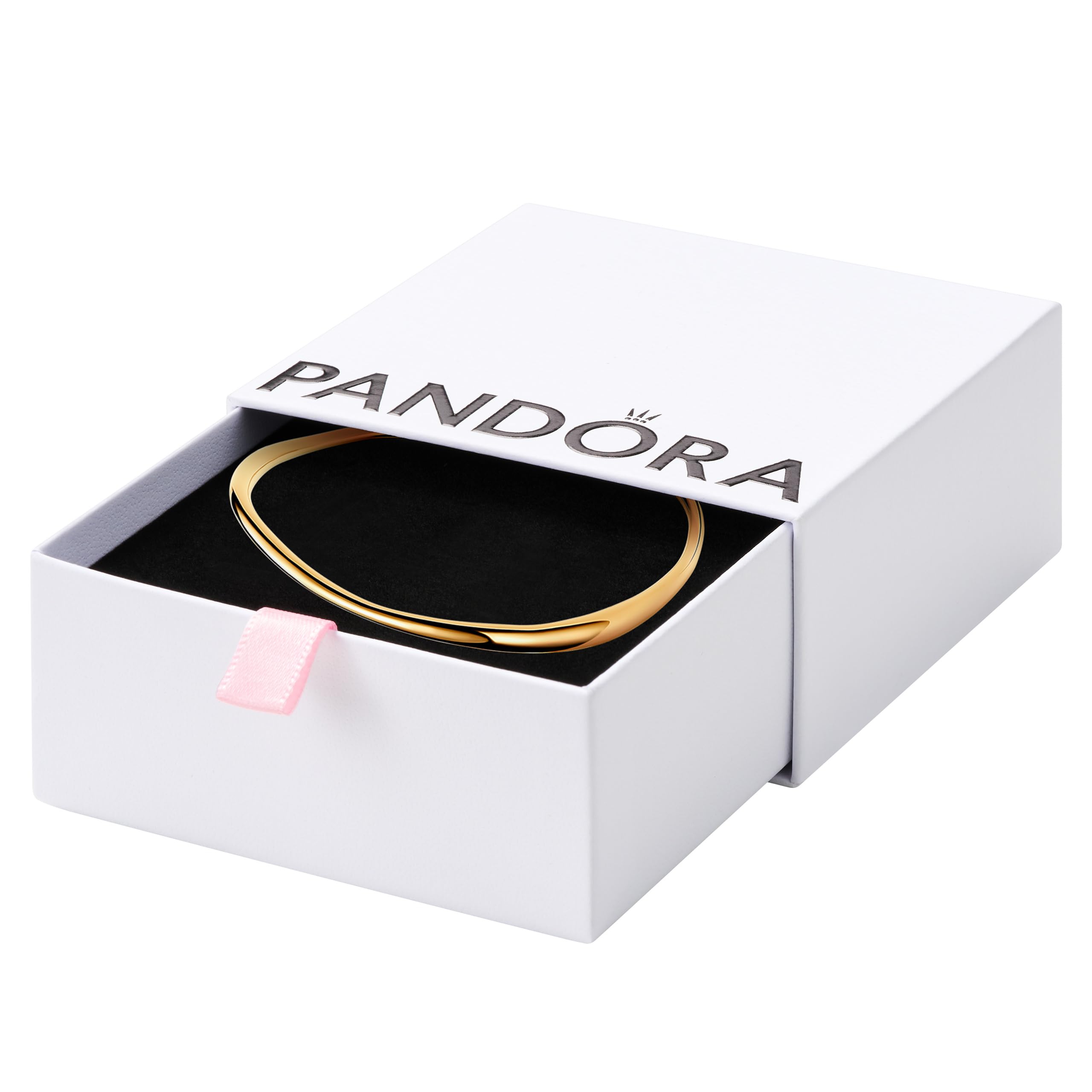 PANDORA Essence Organically Shaped Bangle - 14k Gold-Plated Bangle - Bracelet for Women - Gift for Her - Includes Gift Box - Size 17 cm