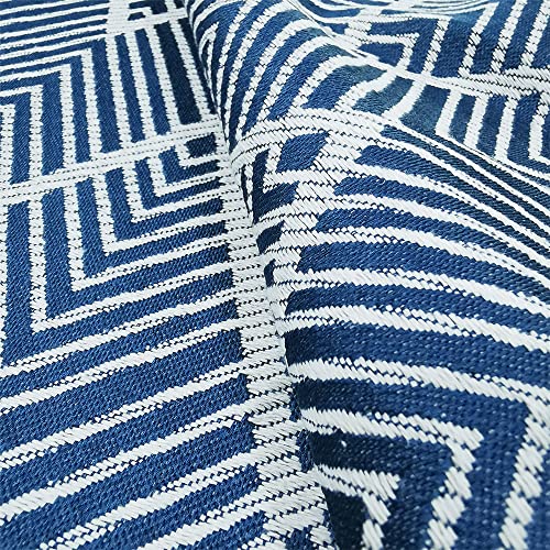 Utobanh Simple Bedside Table Tassel Cover Cloth, Tablecloth Cover Towel, Suitable for Bedside Table TV Microwave Washing Machine Refrigerator Dust Cover (White Bars, 15.7 * 35.4 inches)