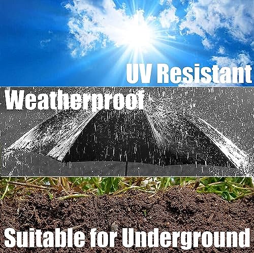 UbiGear 100' FT Oxygen-Free Copper Heavy Duty CAT6 Waterproof Outdoor Direct Burial UV Resistant Ethernet LAN Network Patch Cable RJ45 Cord (100FT Outdoor)
