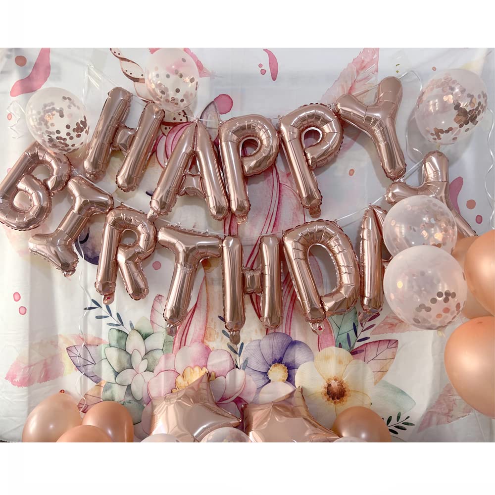 37th Birthday Decorations Party Supplies,37th Birthday Balloons Rose Gold,Number 37 Mylar Balloon,Latex Balloon Decoration,Great Sweet 37th Birthday Gifts for Girls,Photo Props
