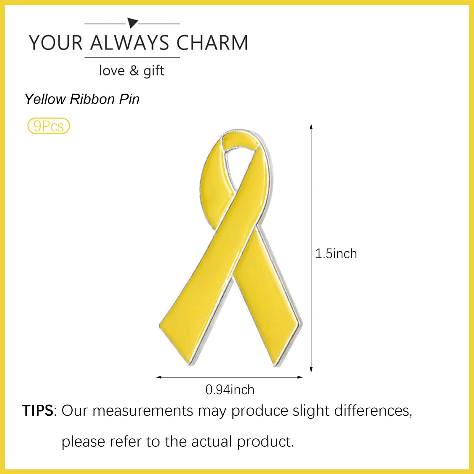 Yellow Ribbon Pin Hostages Israel Bring Them Home Pin Israel Pin Mental Health Awareness Pins Breast Cancer Pin Yellow Ribbon Breast Cancer Awareness Lapel Pin