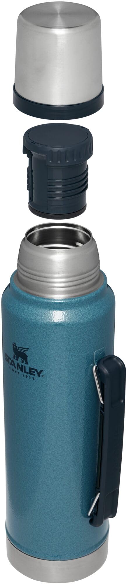 Stanley Classic Vacuum Insulated Wide Mouth Bottle - Hammertone Lake - BPA-Free 18/8 Stainless Steel Thermos for Cold & Hot Beverages - 1.1 QT