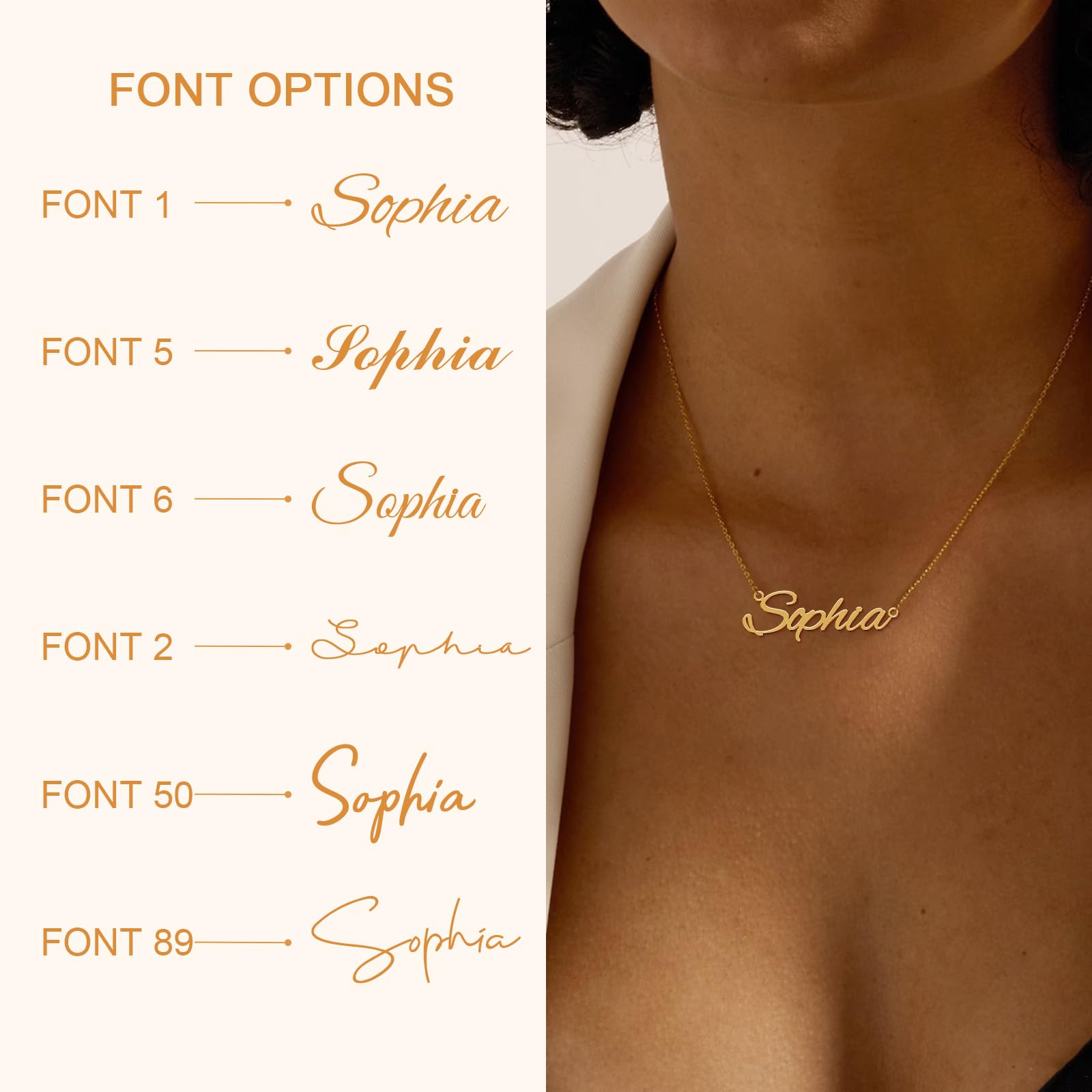 DayOfShe Custom Name Necklaces for Women Birthday Gifts, Layered Name Necklace Personalized Christmas Jewelry Gift for Wife Mother
