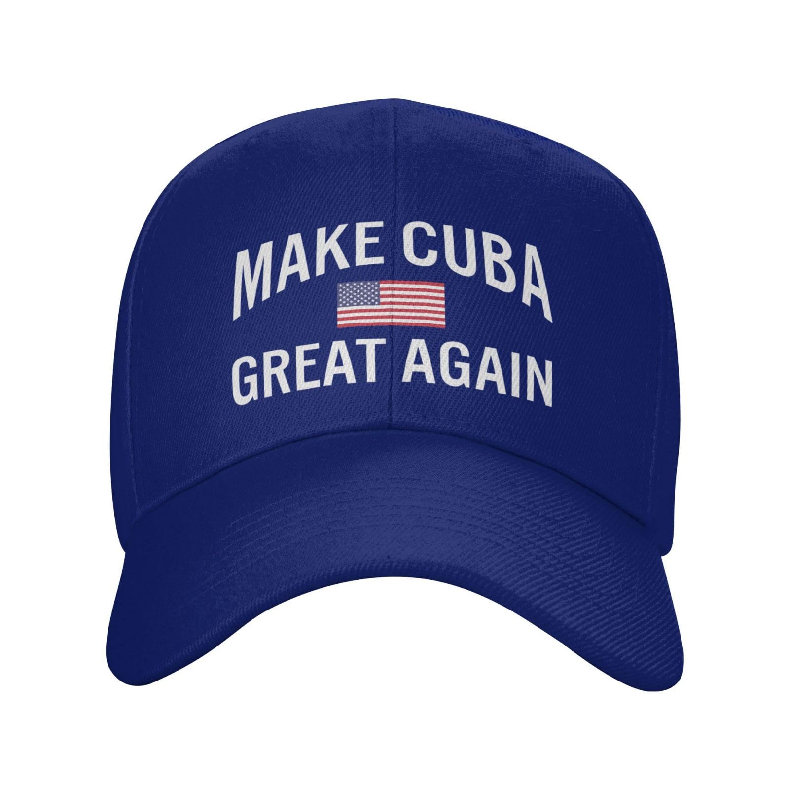 qwumub Make Cuba Great Again Hat Adjustable Baseball Cap for Men Women Red