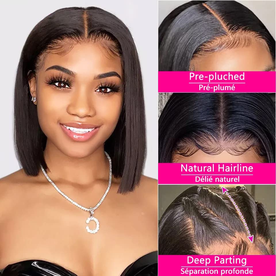 28 Inch Ombre Highlight 13x4 HD Lace Front Wig for Women Deep Wave Lace Frontal Human Hair Pre Plucked Baby Hair Curly Wigs for Women Glueless Human Hair Wigs 180% Density P4/27 Honey Blonde Color