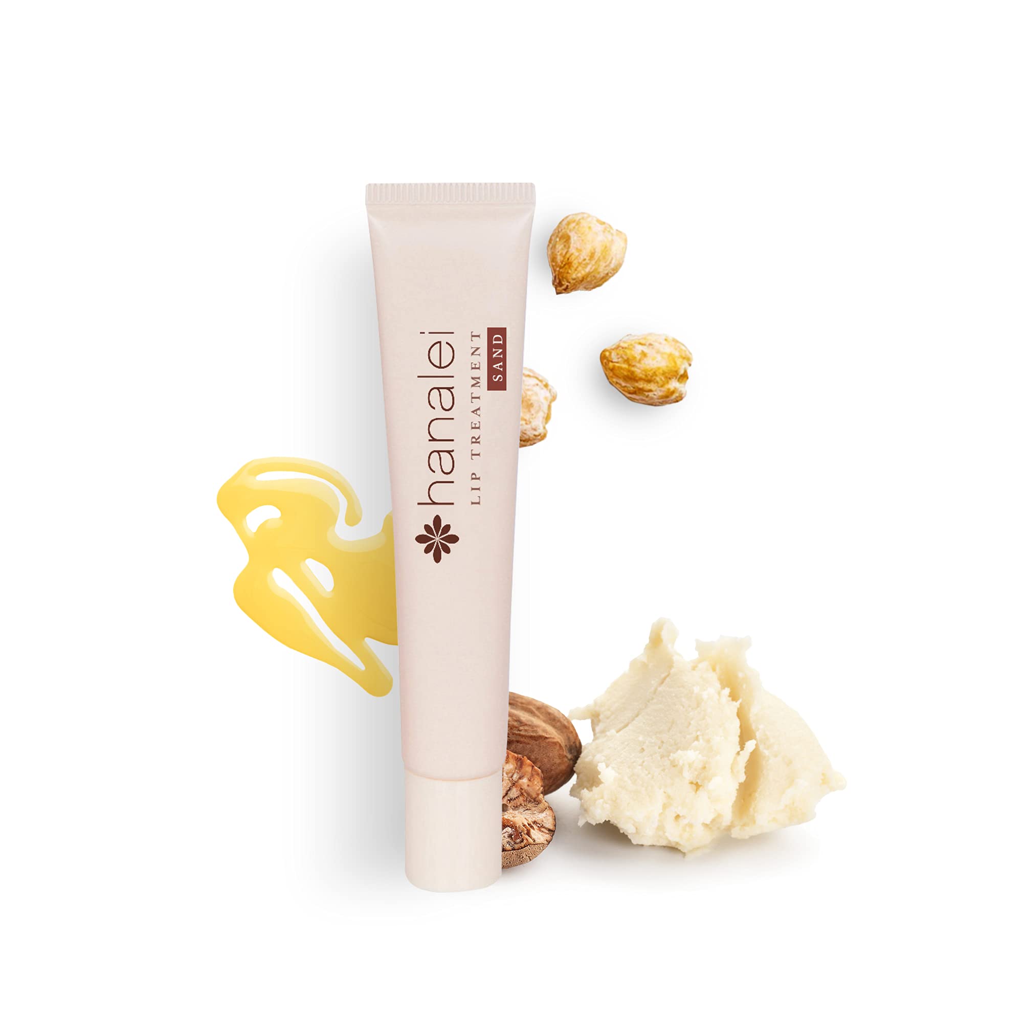 Hanalei Lip Treatment 2-Pack Bundle (Clear and Sand) | Made with Kukui Oil, Shea Butter, Agave, and Grapeseed Oil, Soothe Dry Lips (Cruelty free, Paraben free)