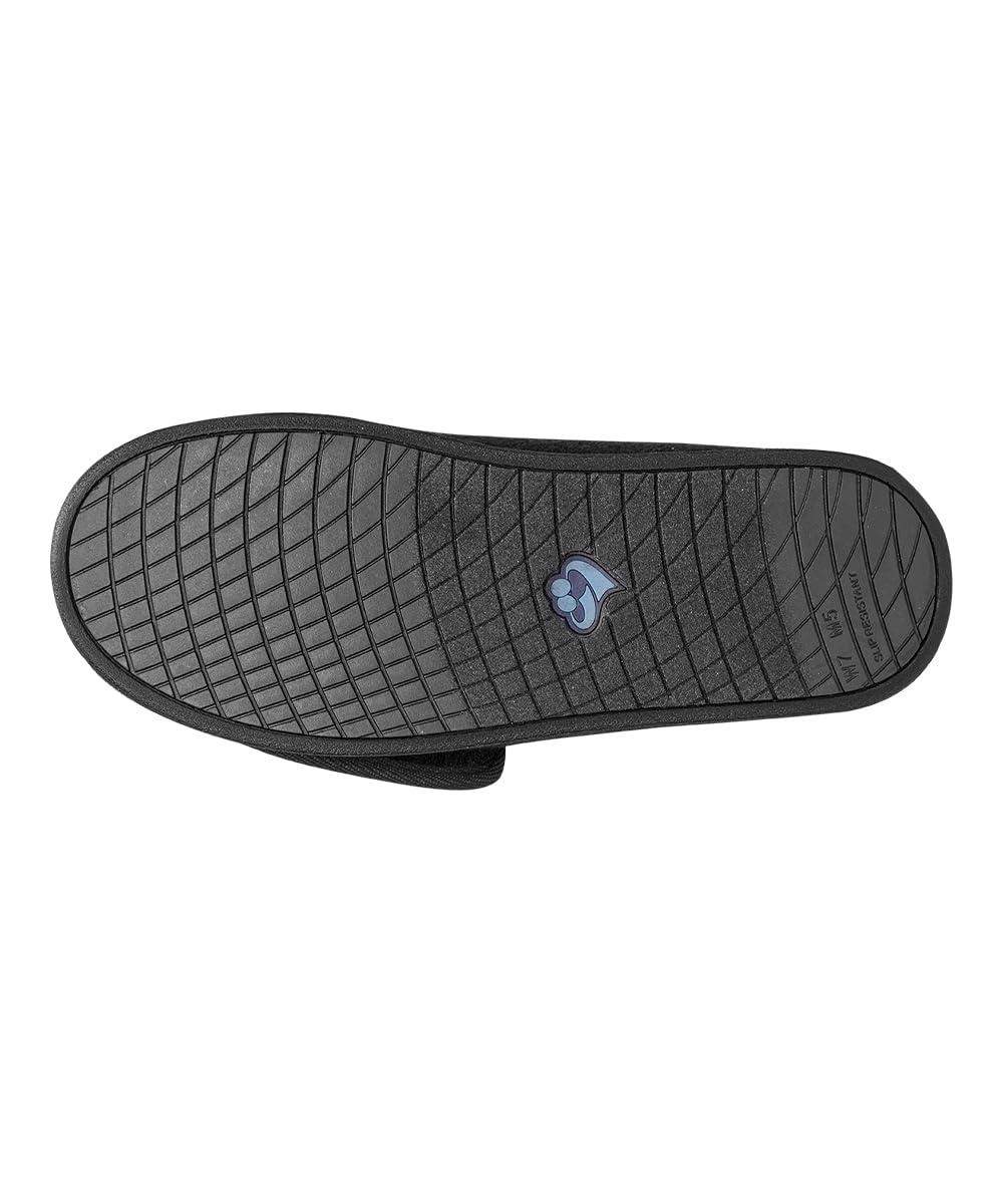 Silverts Diabetic Shoes for Women Wide Width, Diabetic Slippers for Women Wide Width, Shoes for Edema and Swollen Feet, Slippers for Elderly to Prevent Falls - Black/Black 9