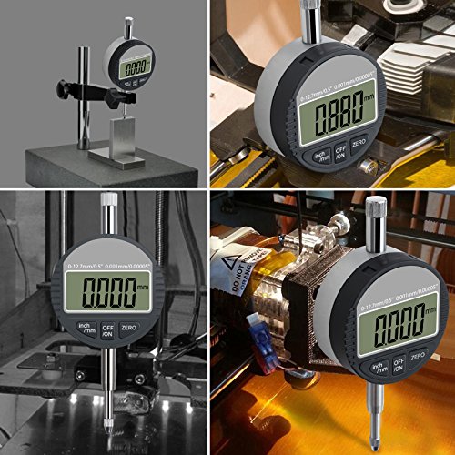 Neoteck DTI Digital Dial Indicator 0.5 inch/12.7mm, High Resolution: 0.00005 inch/ 0.001mm, Digital Probe Indicator Dial Test Gauge