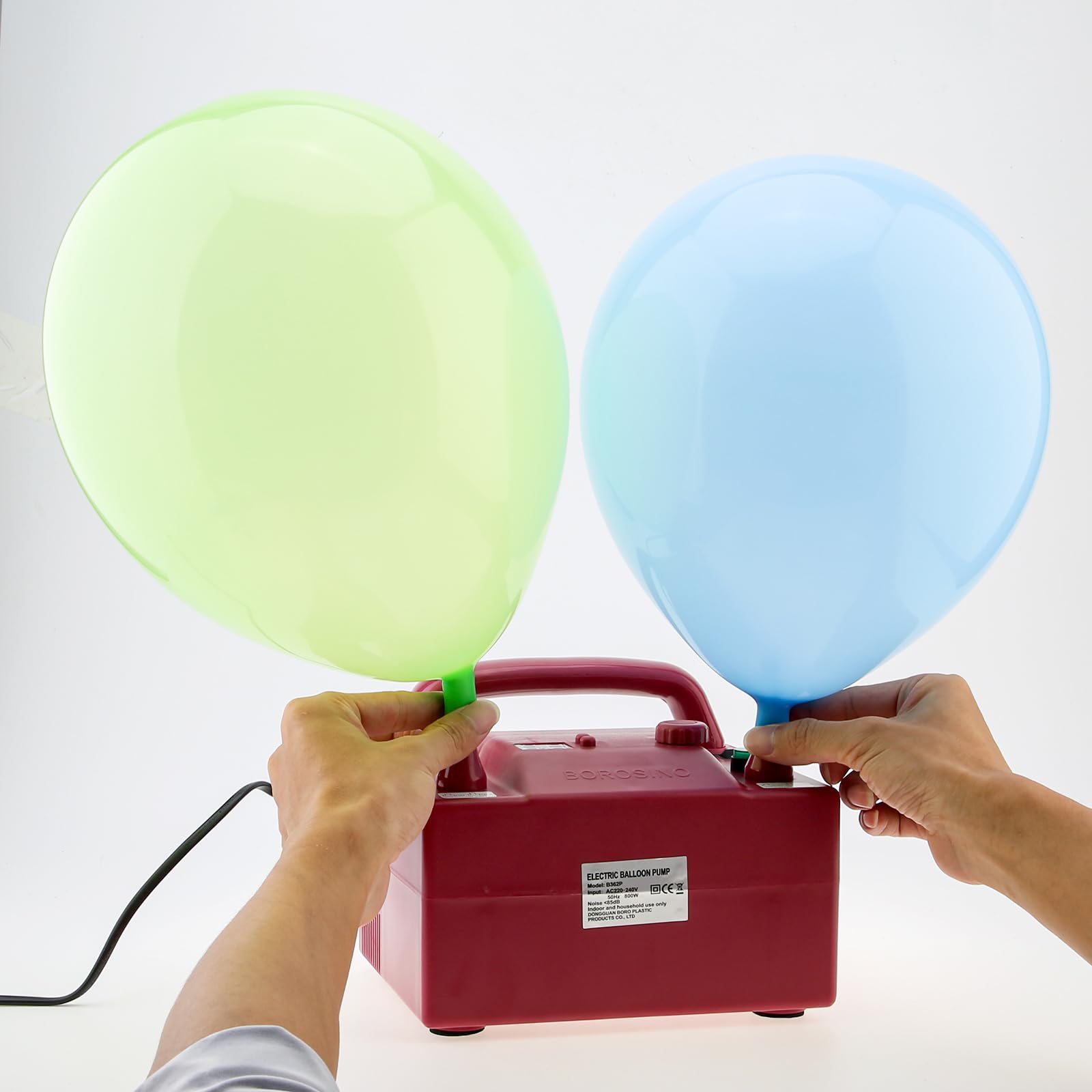 OriGlam Portable Electric Balloon Blower Pump, Dual Nozzle Balloon Air Inflator, 110V 680W with 2 Inflation Nozzles for Decoration