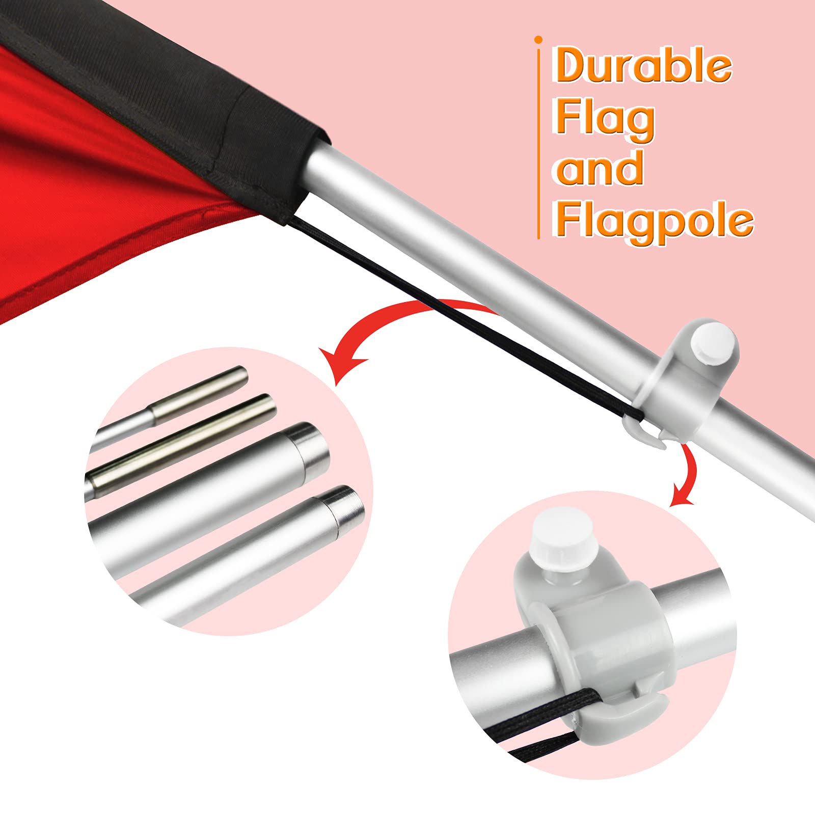 FSFLAG Feather Flag with Pole Kit and Ground Stake, Swooper Flag Advertising Banner for Businesses 11ft