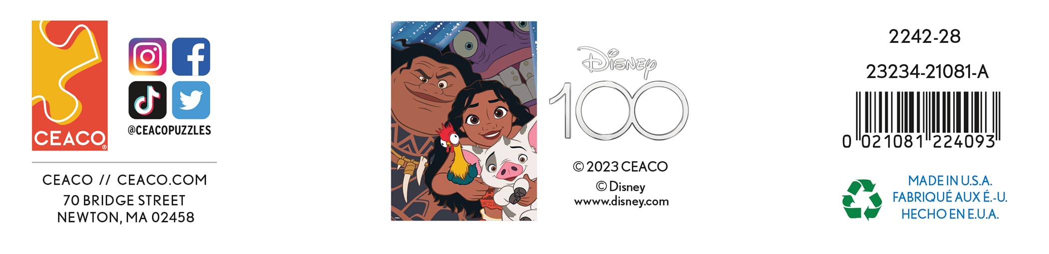 Ceaco - Disney's 100th Anniversary - Moana - Selfies - 200 Piece Jigsaw Puzzle