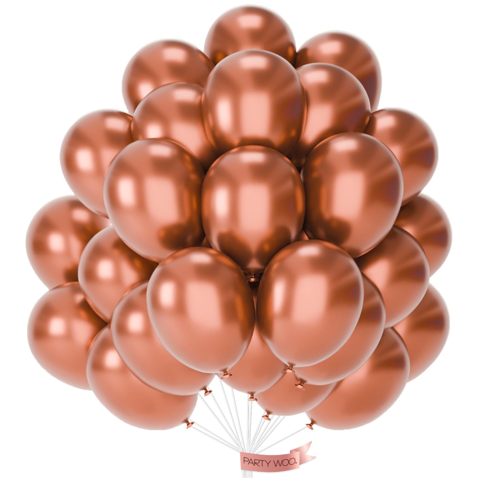 PartyWoo Balloons 50 pcs 12 inch Balloons for Graduation Wedding Baby Shower Gender Reveal Anniversary Graduation Birthday Party Decorations Copper-G132