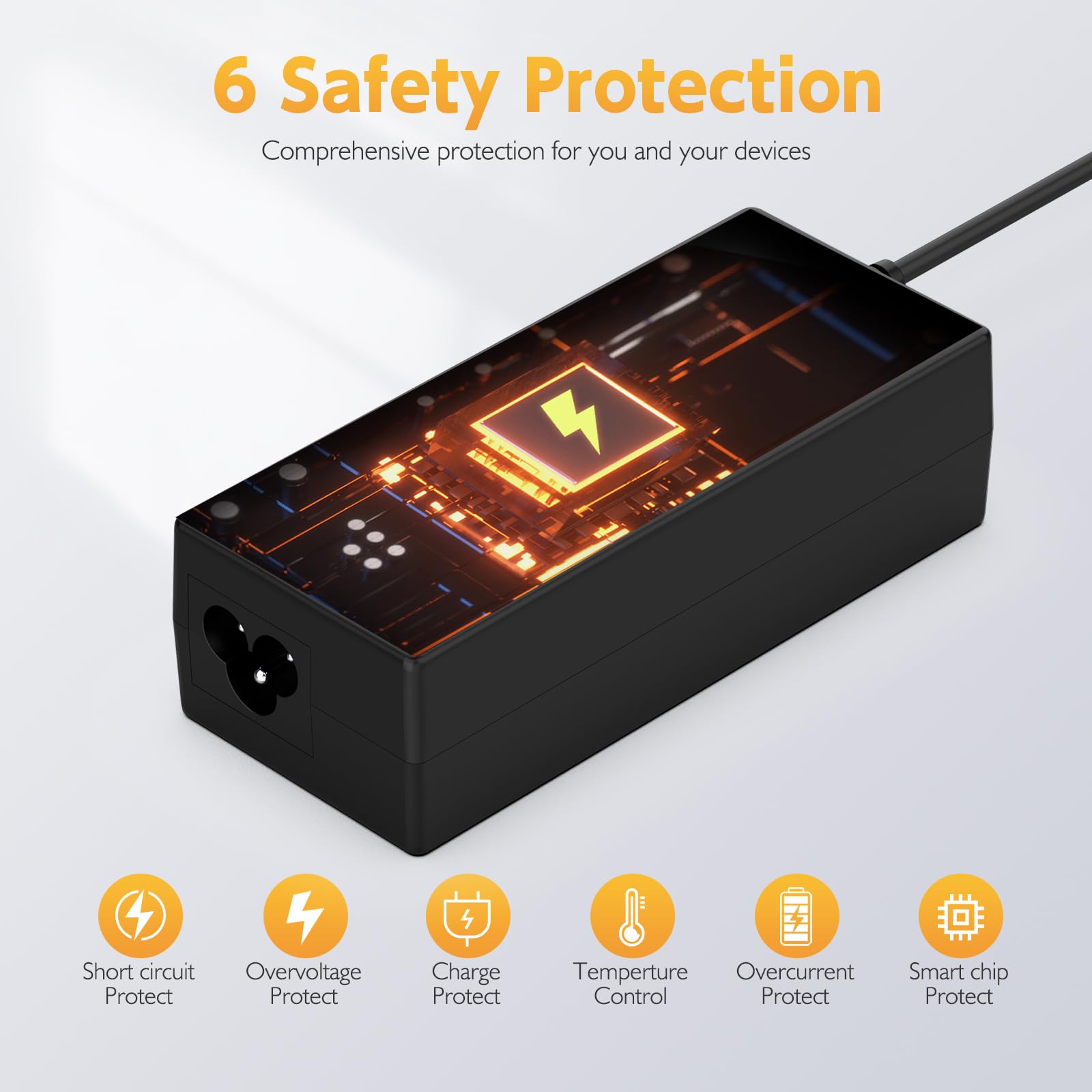 65W Laptop Charger for Toshiba Satellite C55 C55D C655 C855 C855D L55 L745 L655 L755 P755 S55 S55T A105 A215 A505 A665; PA3822U-1ACA, PA3917U-1ACA, PA5177U-1ACA, PA5178U-1ACA Power Supply Cord