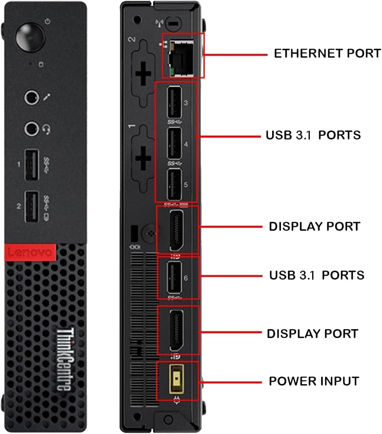 Lenovo ThinkCentre M910Q Tiny Desktop Computer, Intel Core i7-6700T Upto 3.6GHz, 32GB RAM, 1TB NVMe SSD, 4K 3-Monitor Support DisplayPort, HDMI, AC Wi-Fi, Bluetooth - Windows 10 Pro (Renewed)