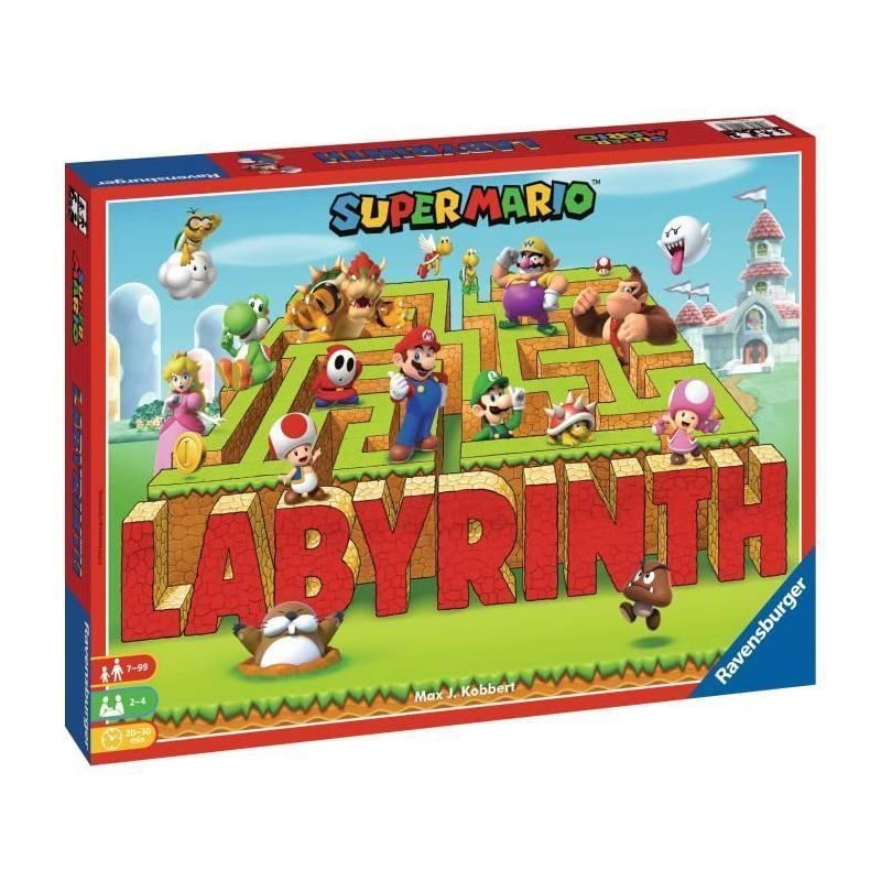 Ravensburger Super Mario Labyrinth - Engaging Family Board Game | Fun for Kids & Adults | Ages 7 and Up | Dynamic Maze Game | Stimulating Replay Value | Supports 2-4 Players