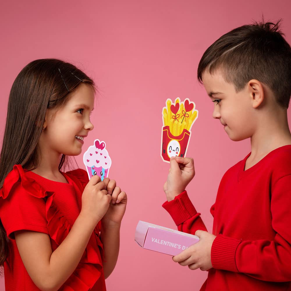 AREOK Kids Valentines Day Cards for Kids Classroom School Class - Valentines Day Gifts for Kids Classroom, Cute School Class Valentine's Day Exchange Cards for Kid Bulk, 32 Pack