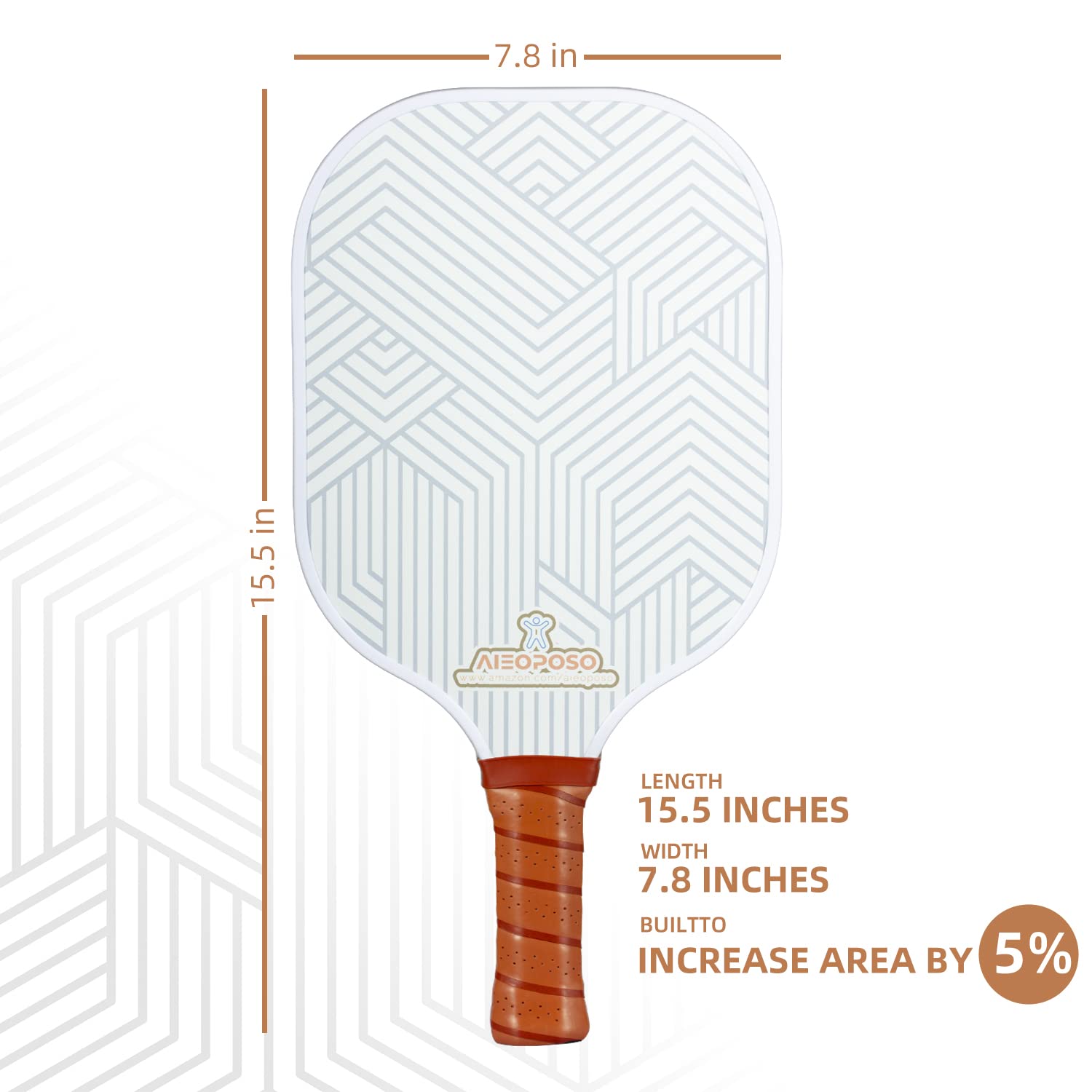 Aieoposo Pickleball Paddles, USAPA Approved Carbon Fiber Pickleball Paddle, Polypropylene Honeycomb Core Pickleball Racket Sets with Wristband & Paddle Cover, Pickleball Gifts for Beginners